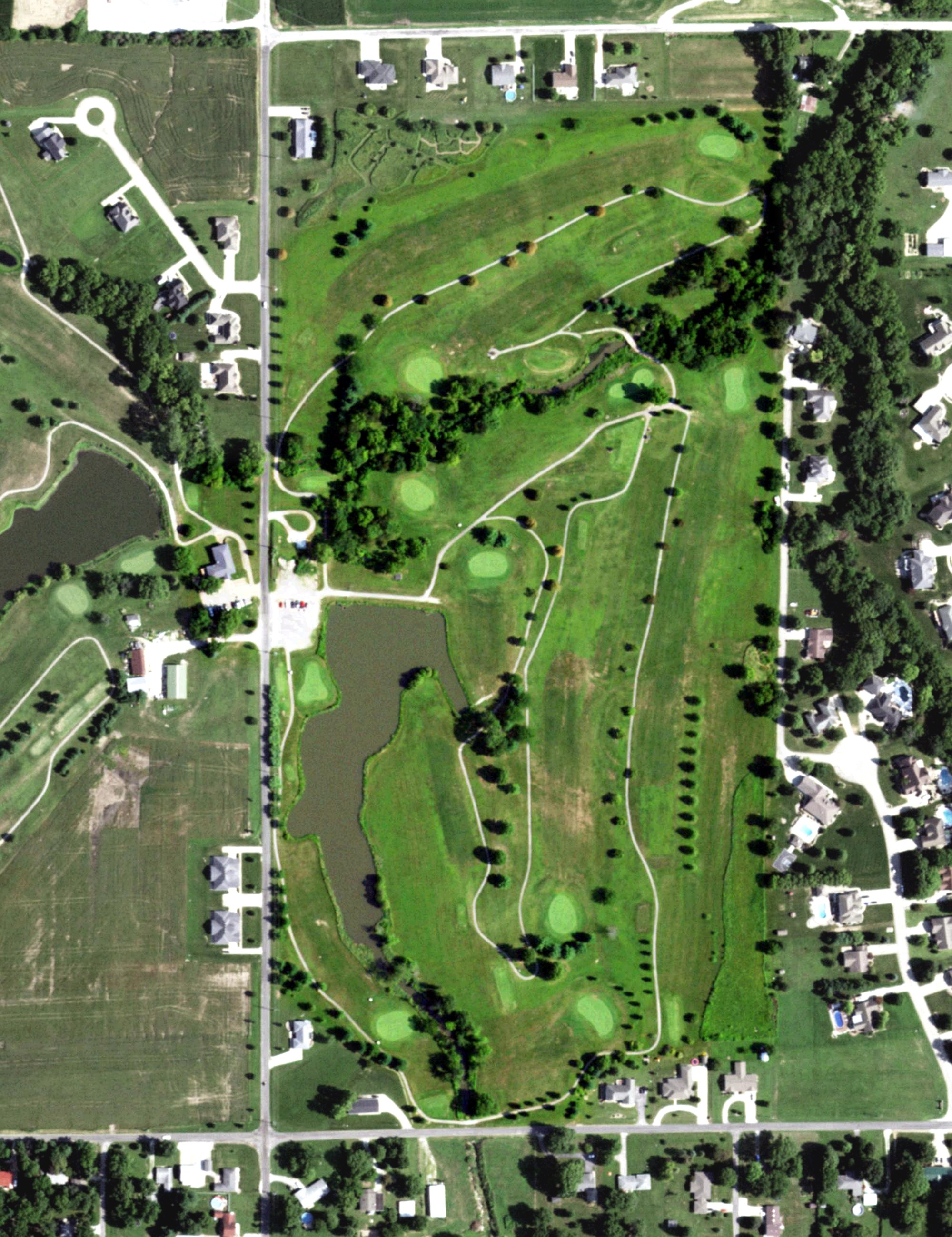 Aerial view of Wolves Crossing Golf Course, IL