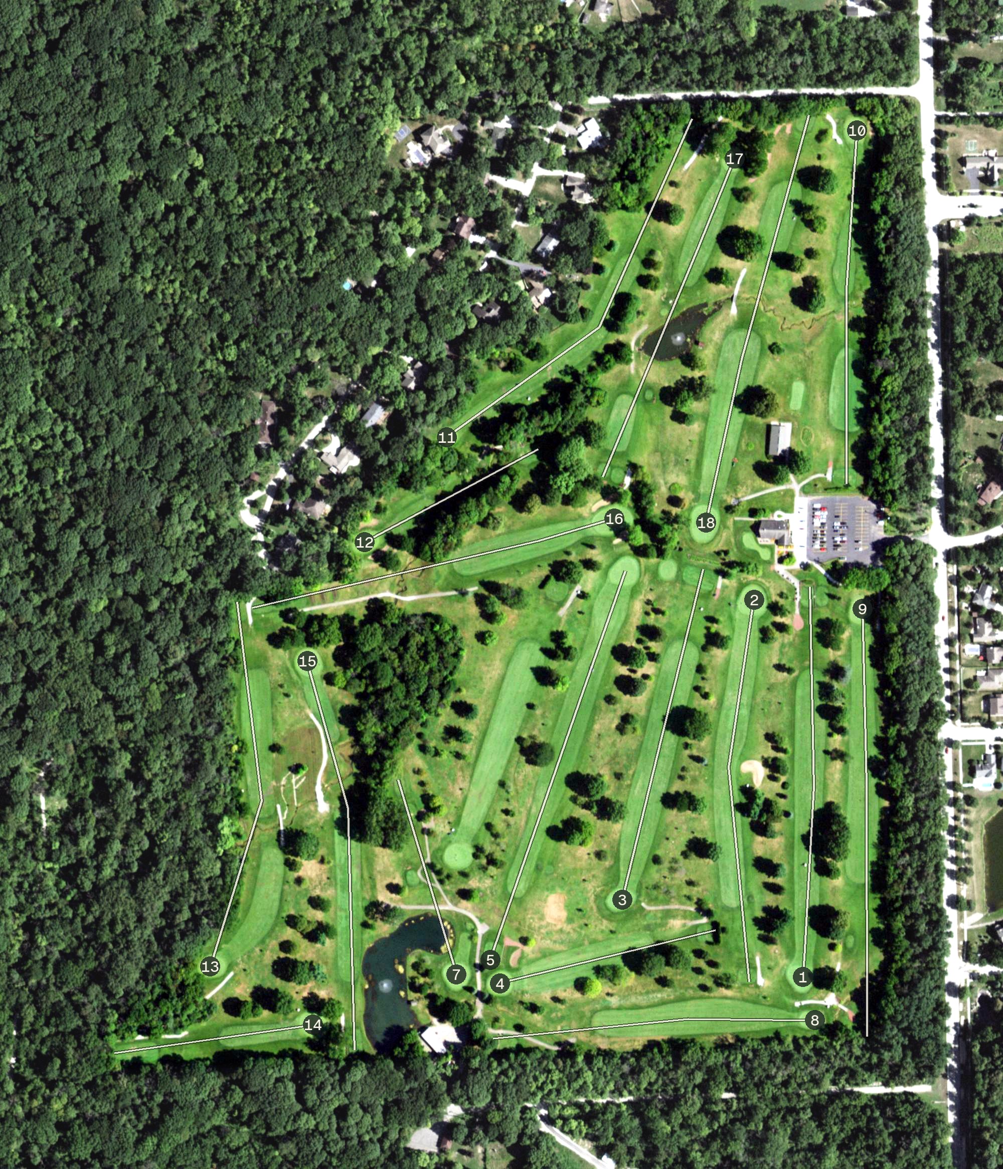 Aerial view of Woodruff Golf Course, IL