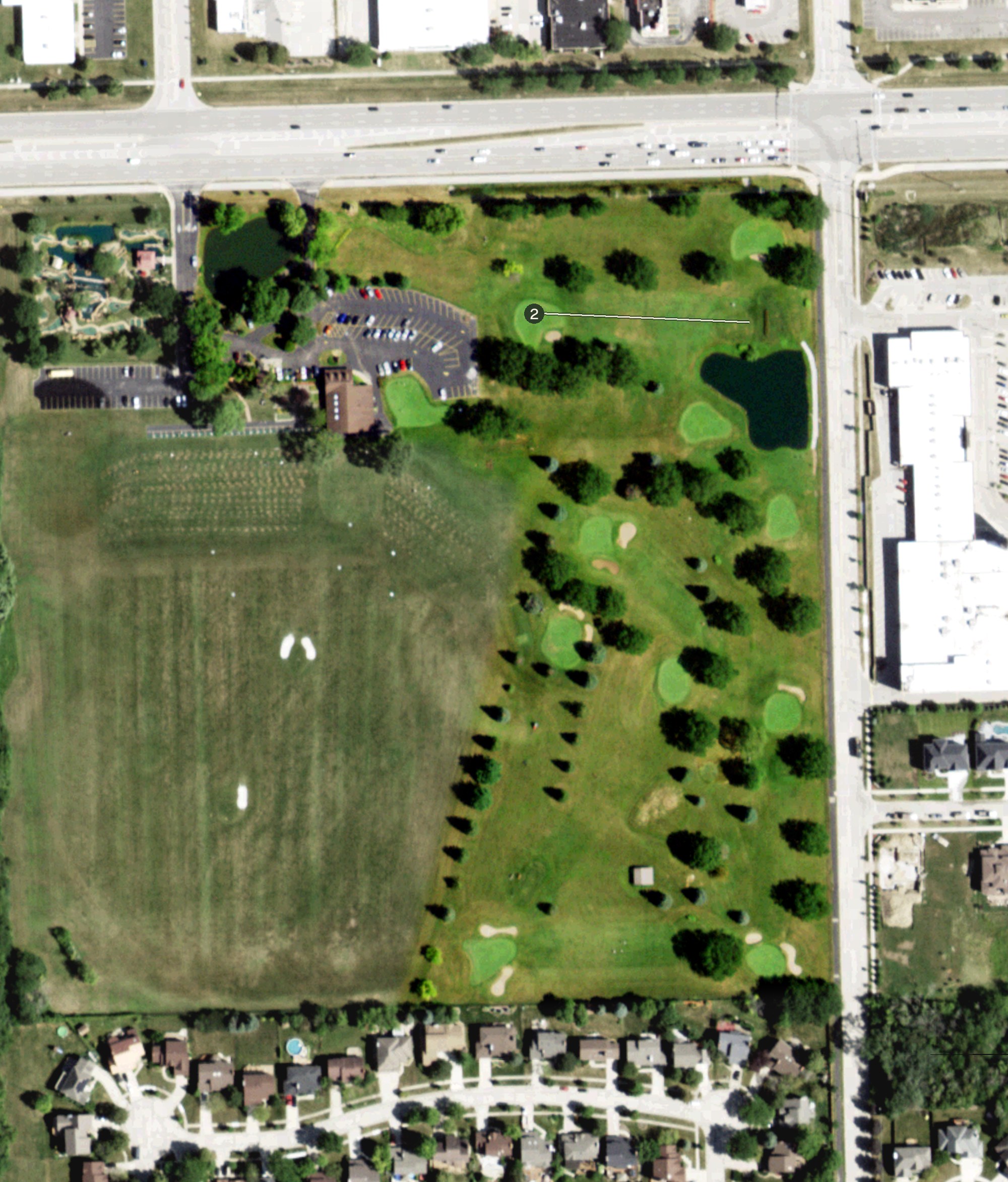 Aerial view of Zigfield Troy Par 3 Golf Course, IL