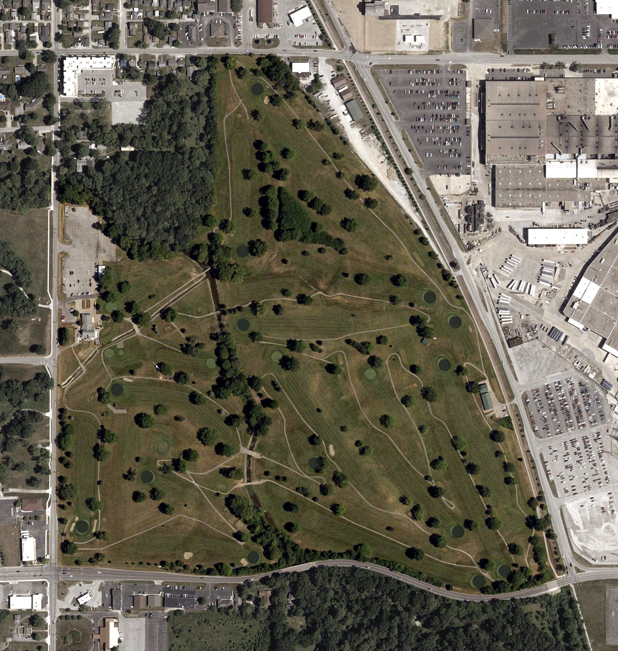 Aerial view of American Legion Golf Course, IN