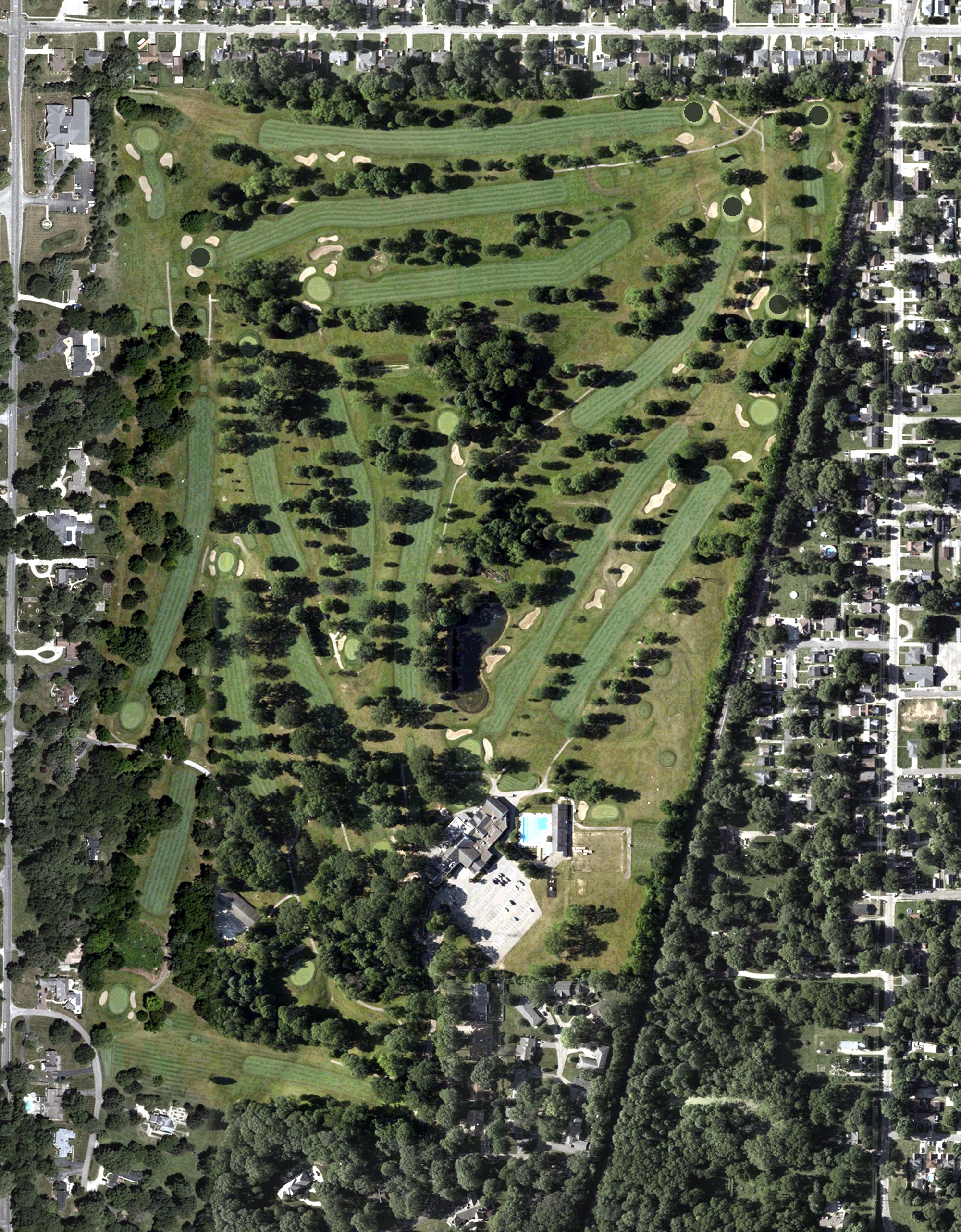 Aerial view of Anderson Country Club, IN