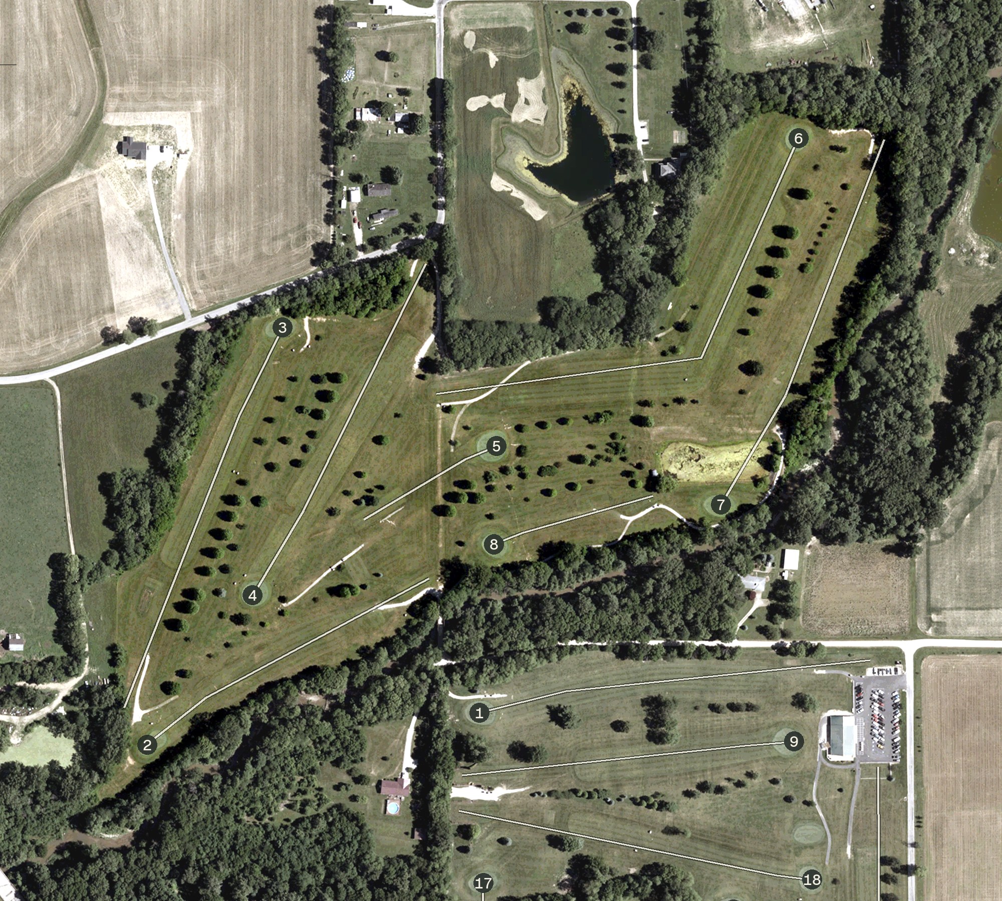 Aerial view of Angel Hill GC, IN