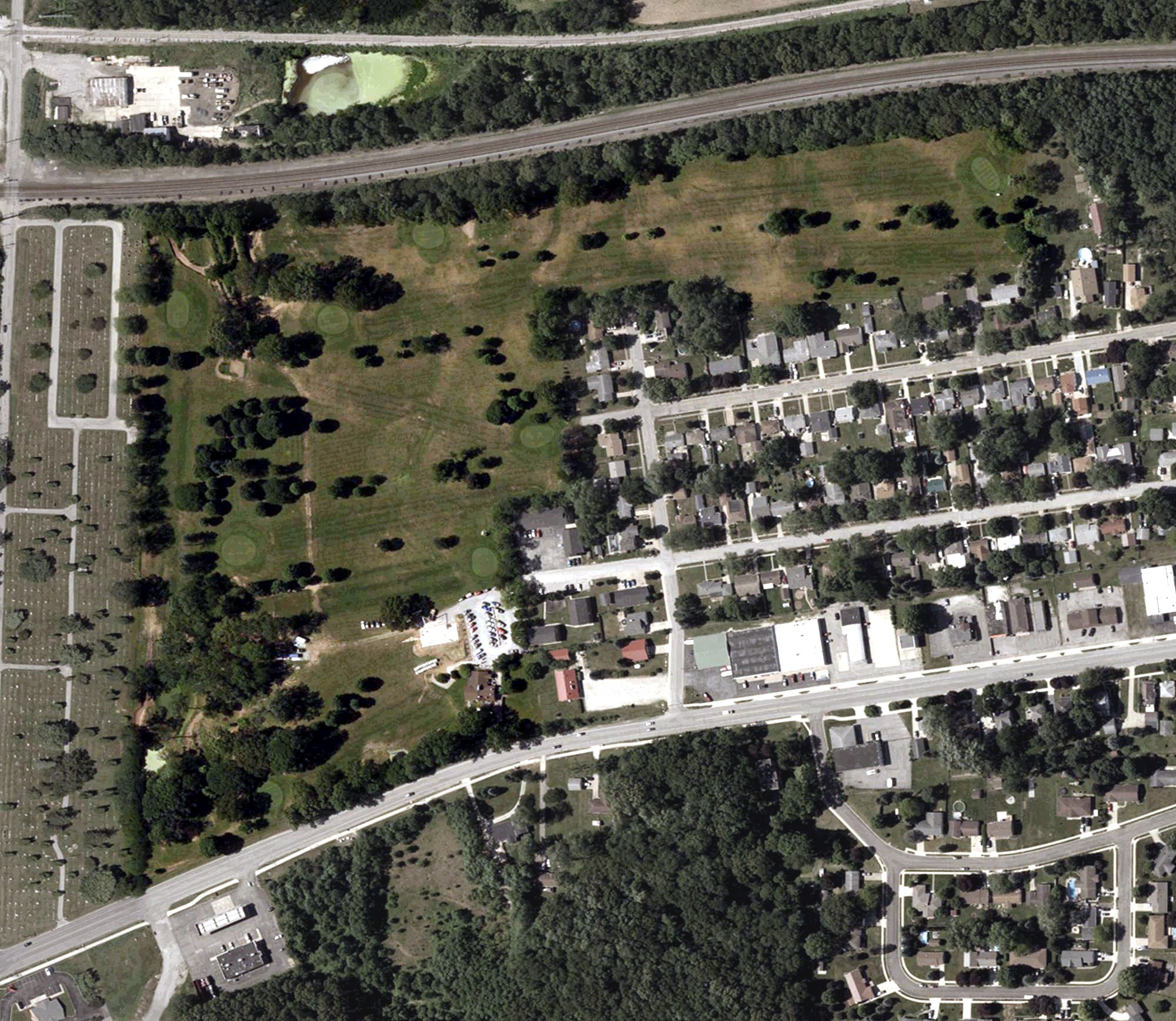 Aerial view of Birch Tree Golf Course, IN