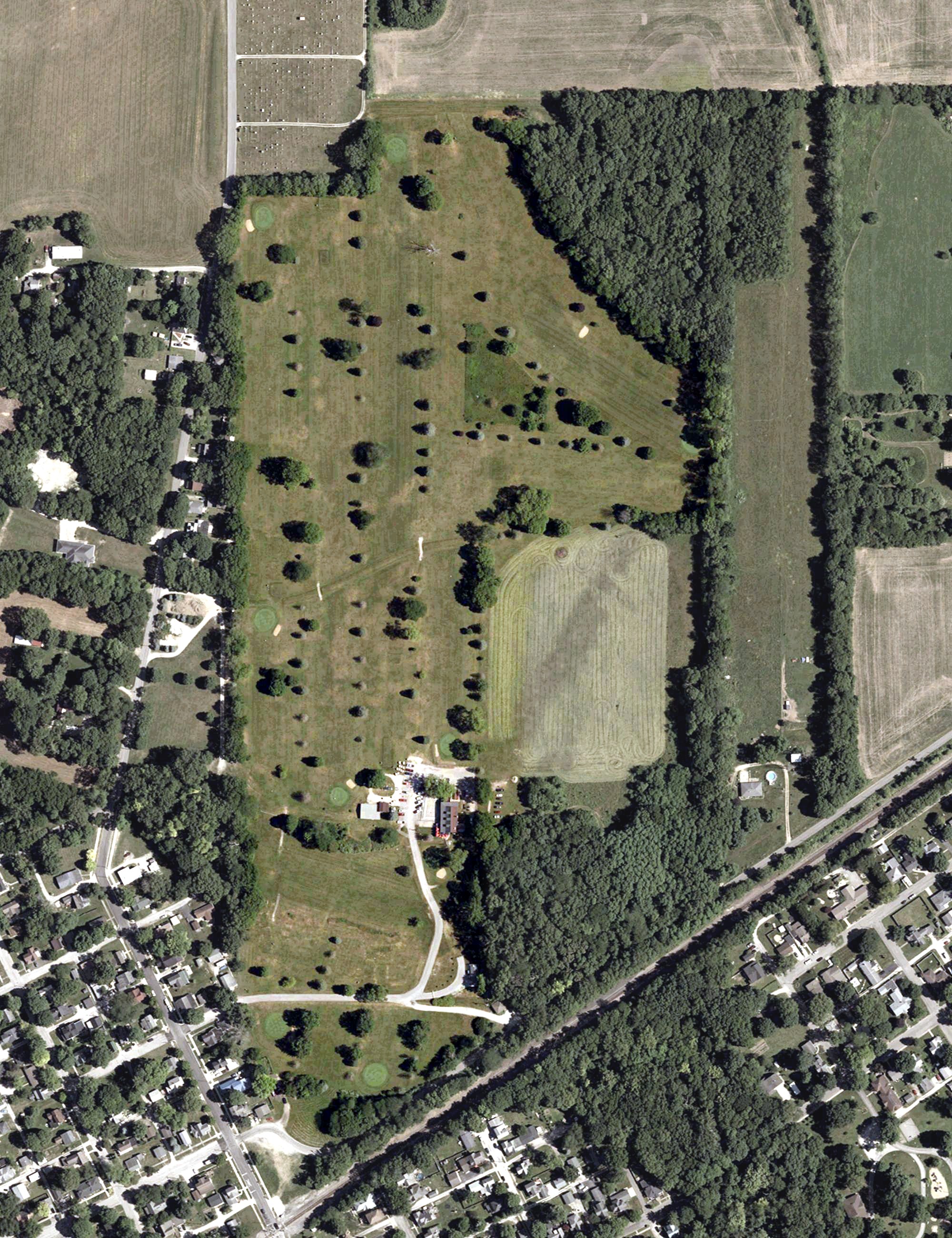 Aerial view of Carroll County Country Club, IN