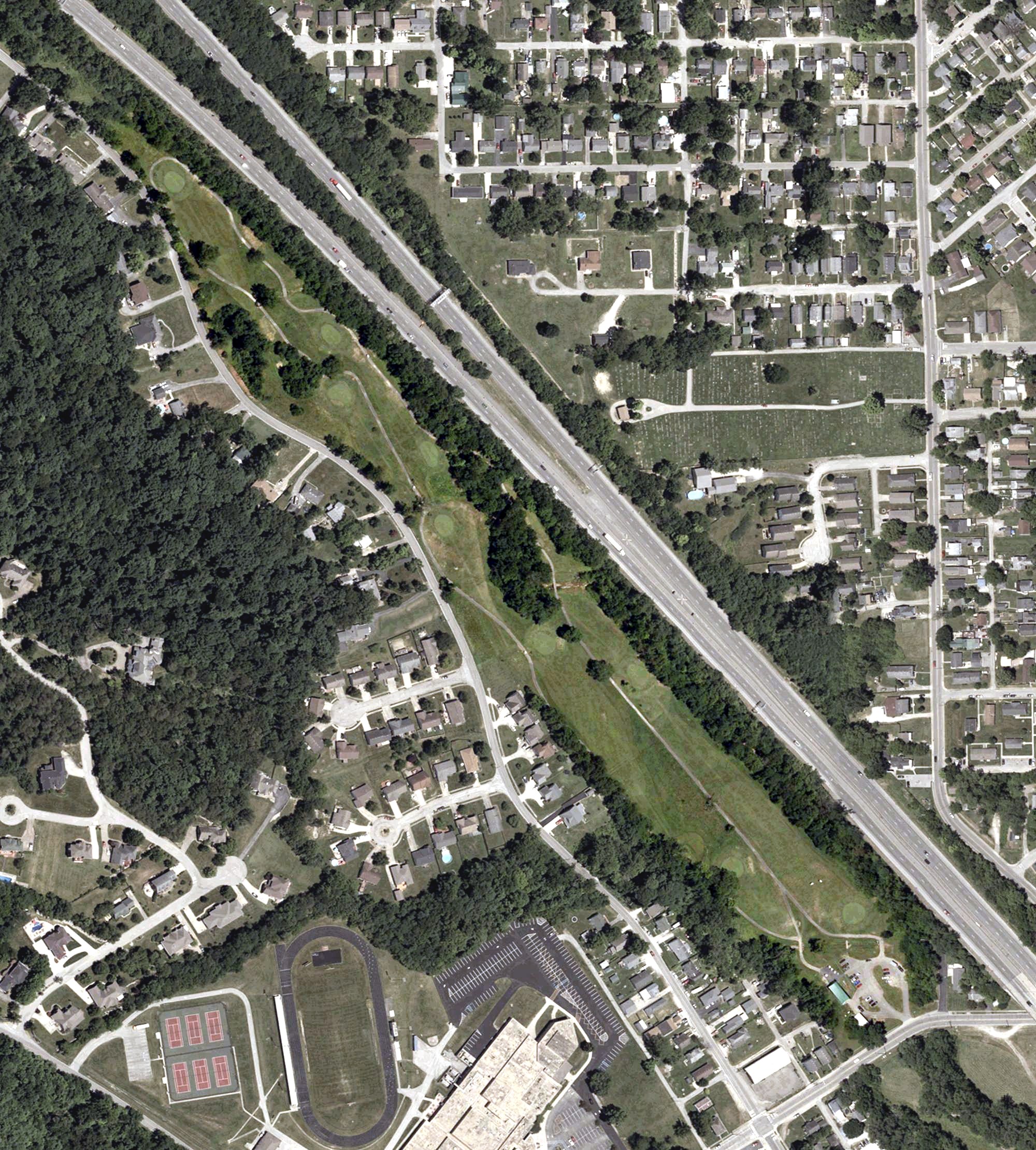 Aerial view of Cherry Valley Golf Course, IN