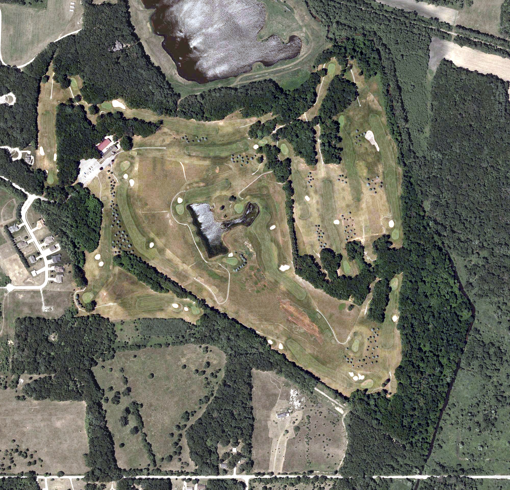 Aerial view of Chesapeake Run Golf Club, IN