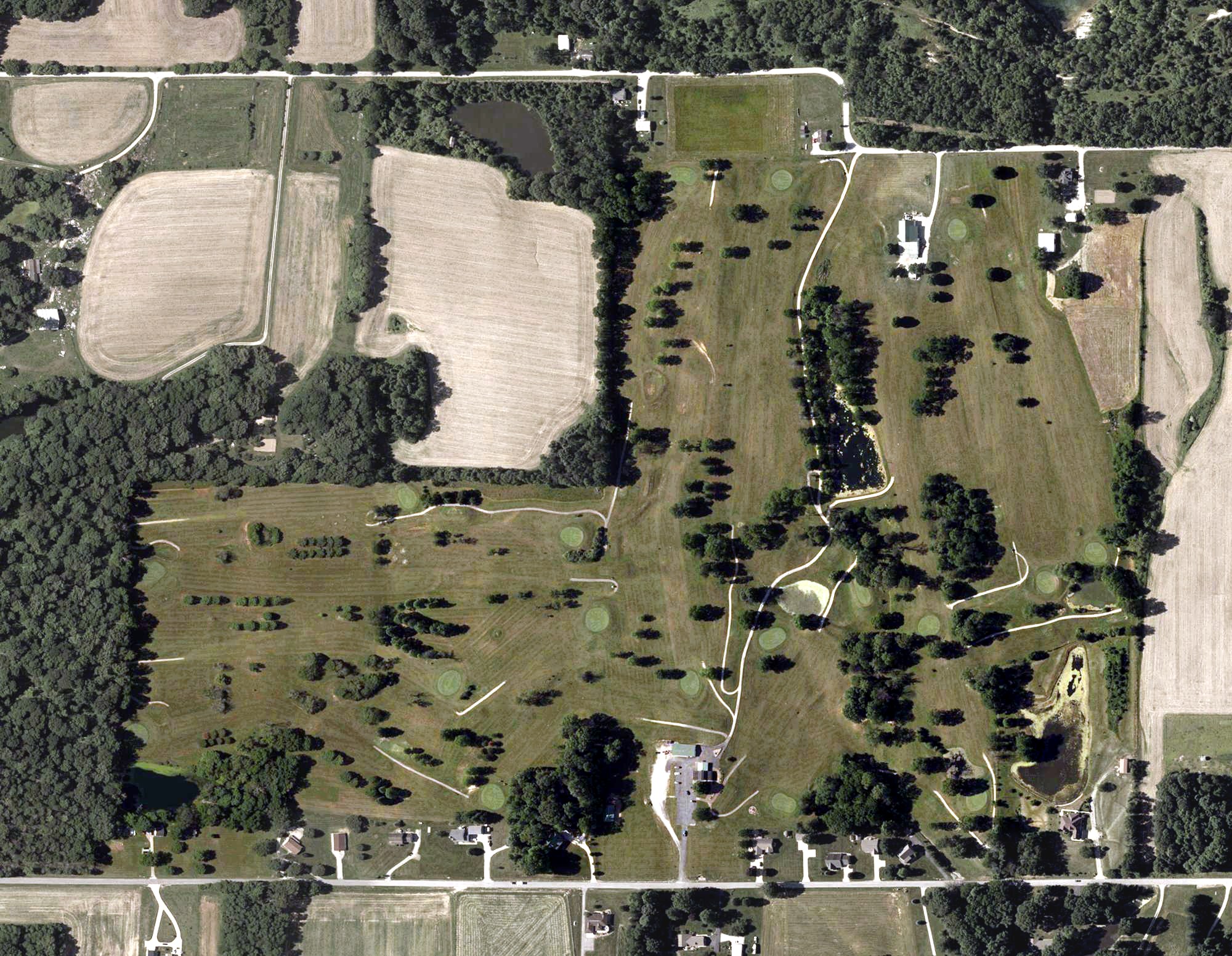 Aerial view of Clover Meadows Golf Course, IN
