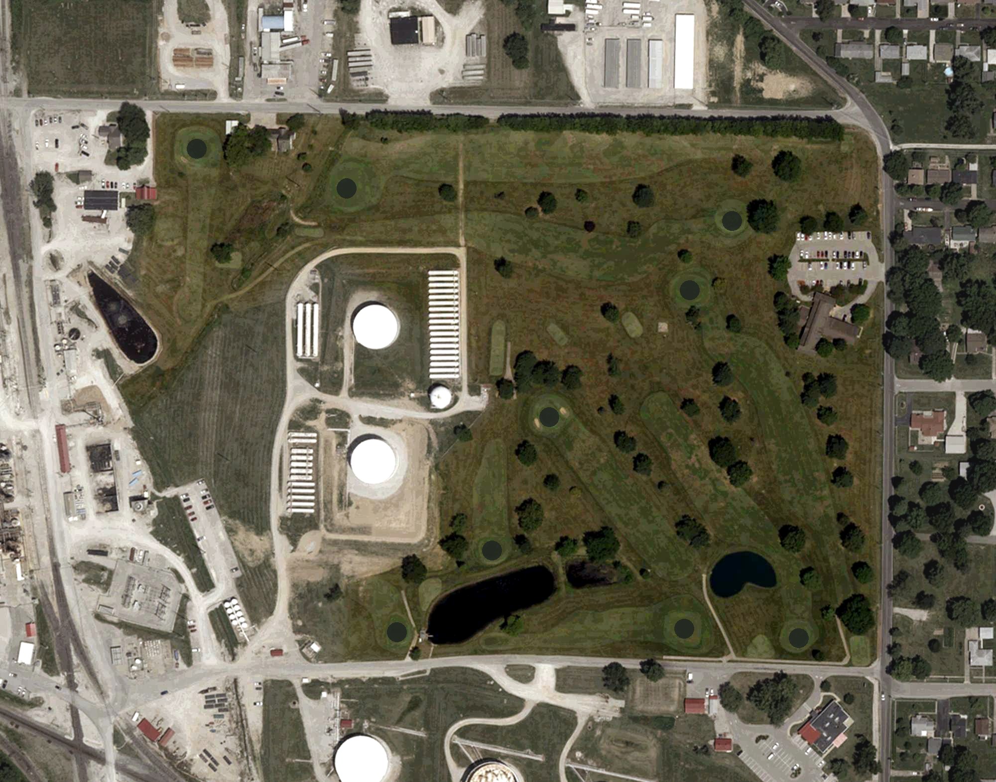 Aerial view of Country Mark Golf Course, IN