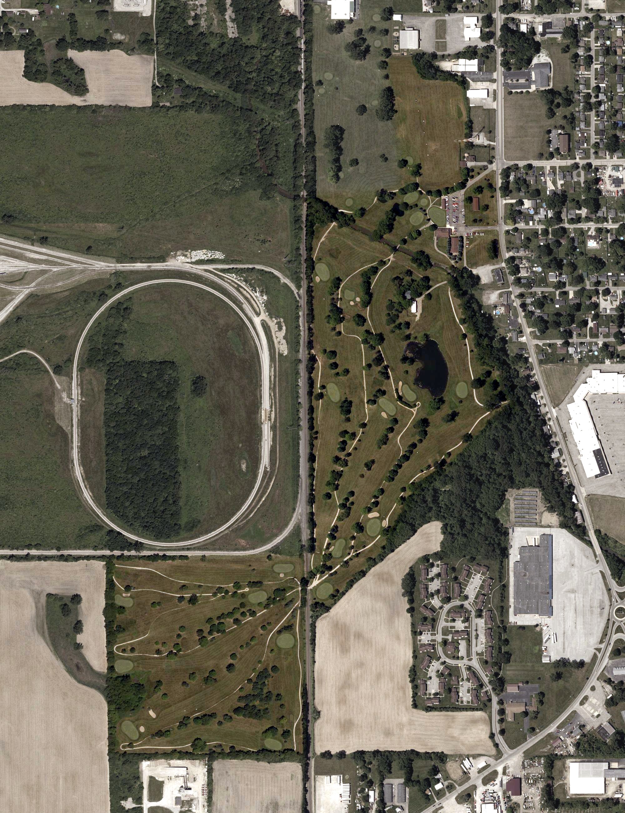 Aerial view of Crestview Golf Club, IN