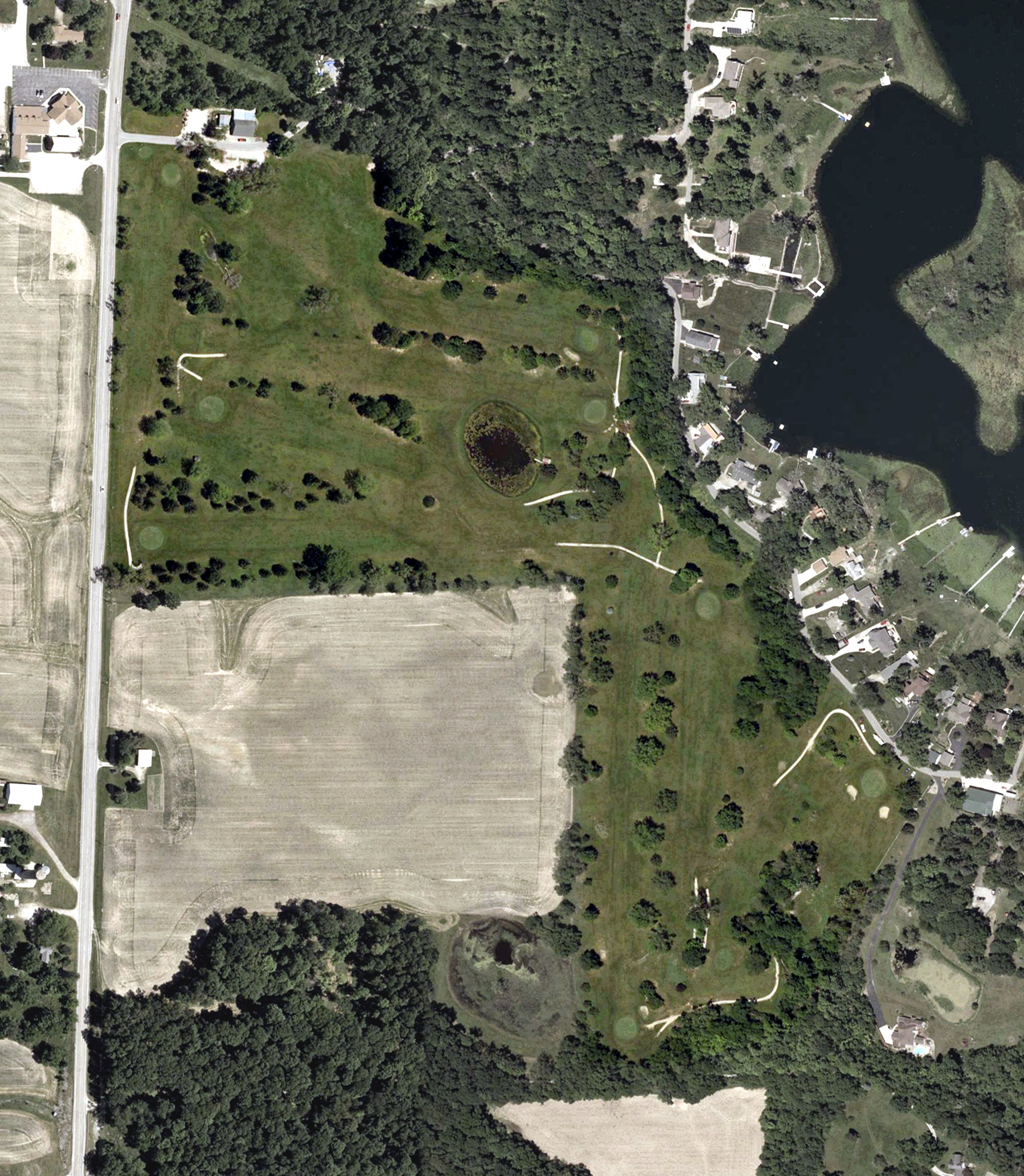 Aerial view of Crooked Lake Golf Club, IN