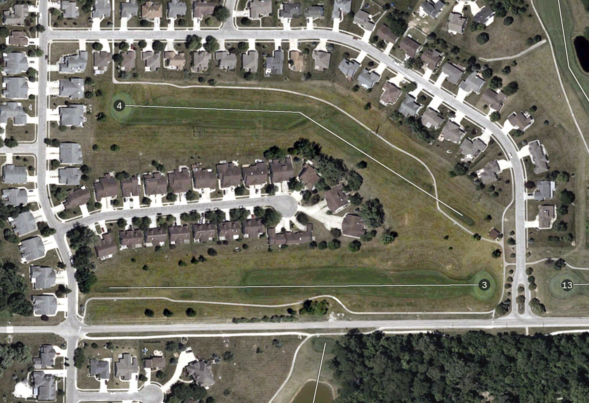 Aerial view of Cross Creek Golf Club, IN