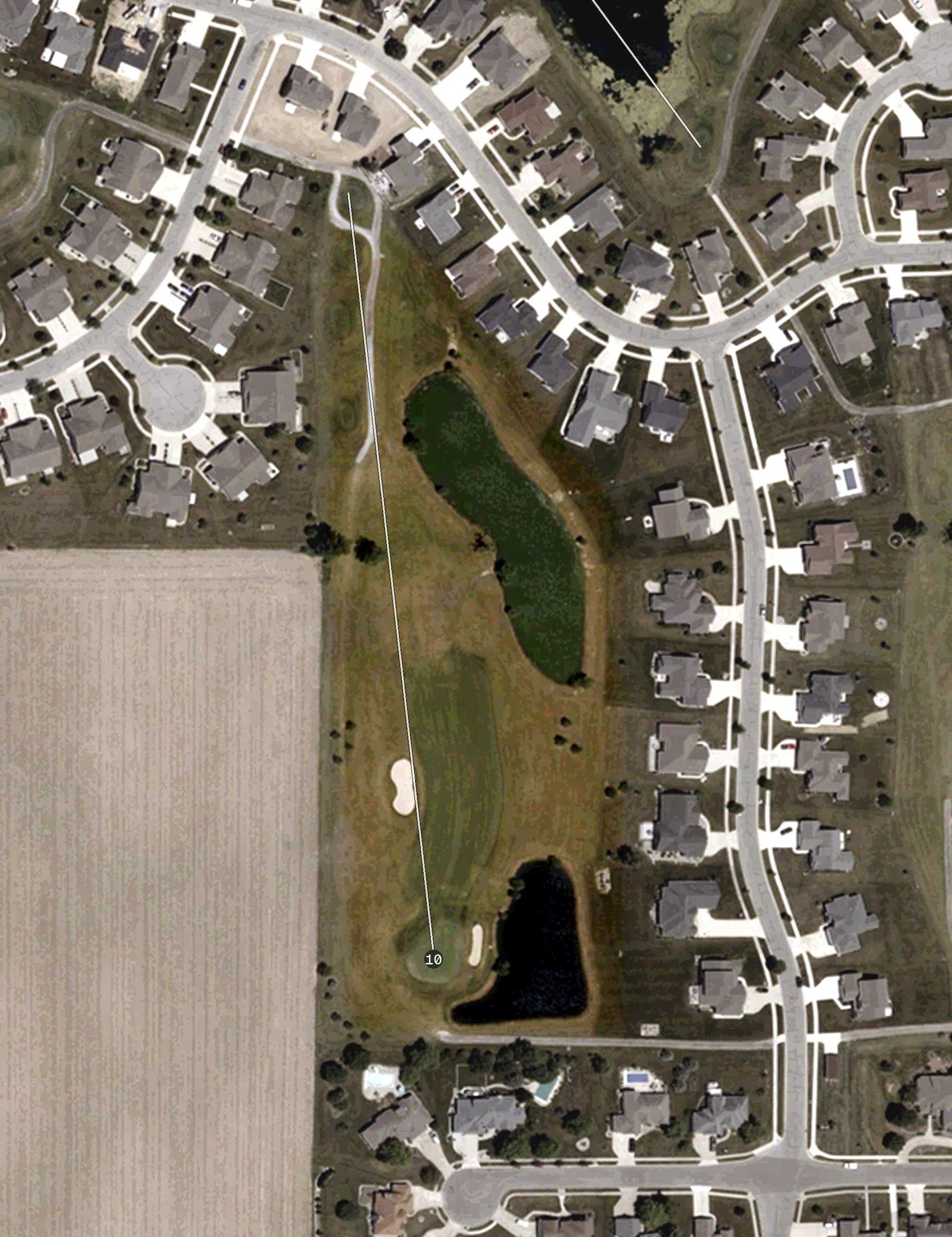 Aerial view of Cross Creek Golf Club, IN
