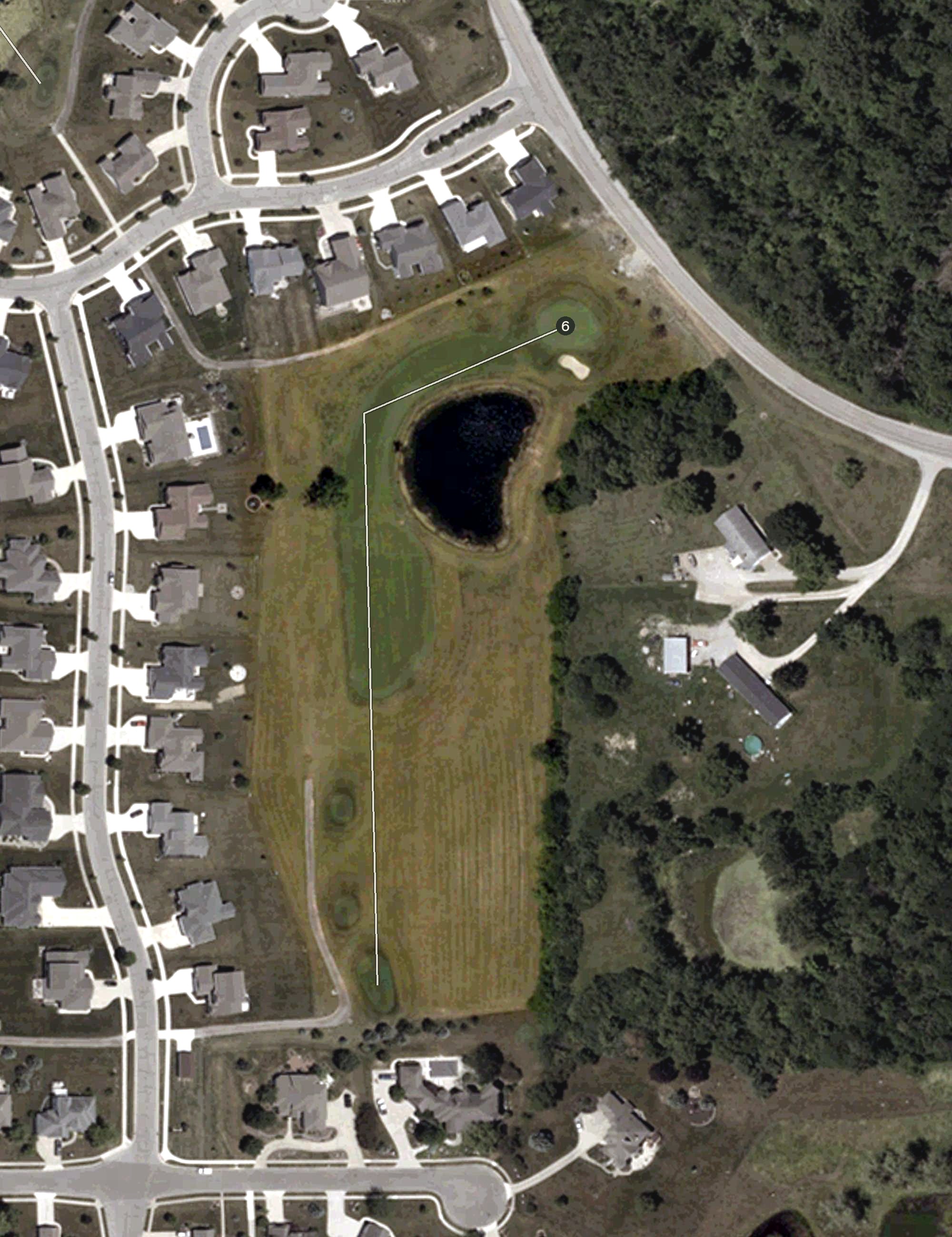 Aerial view of Cross Creek Golf Club, IN