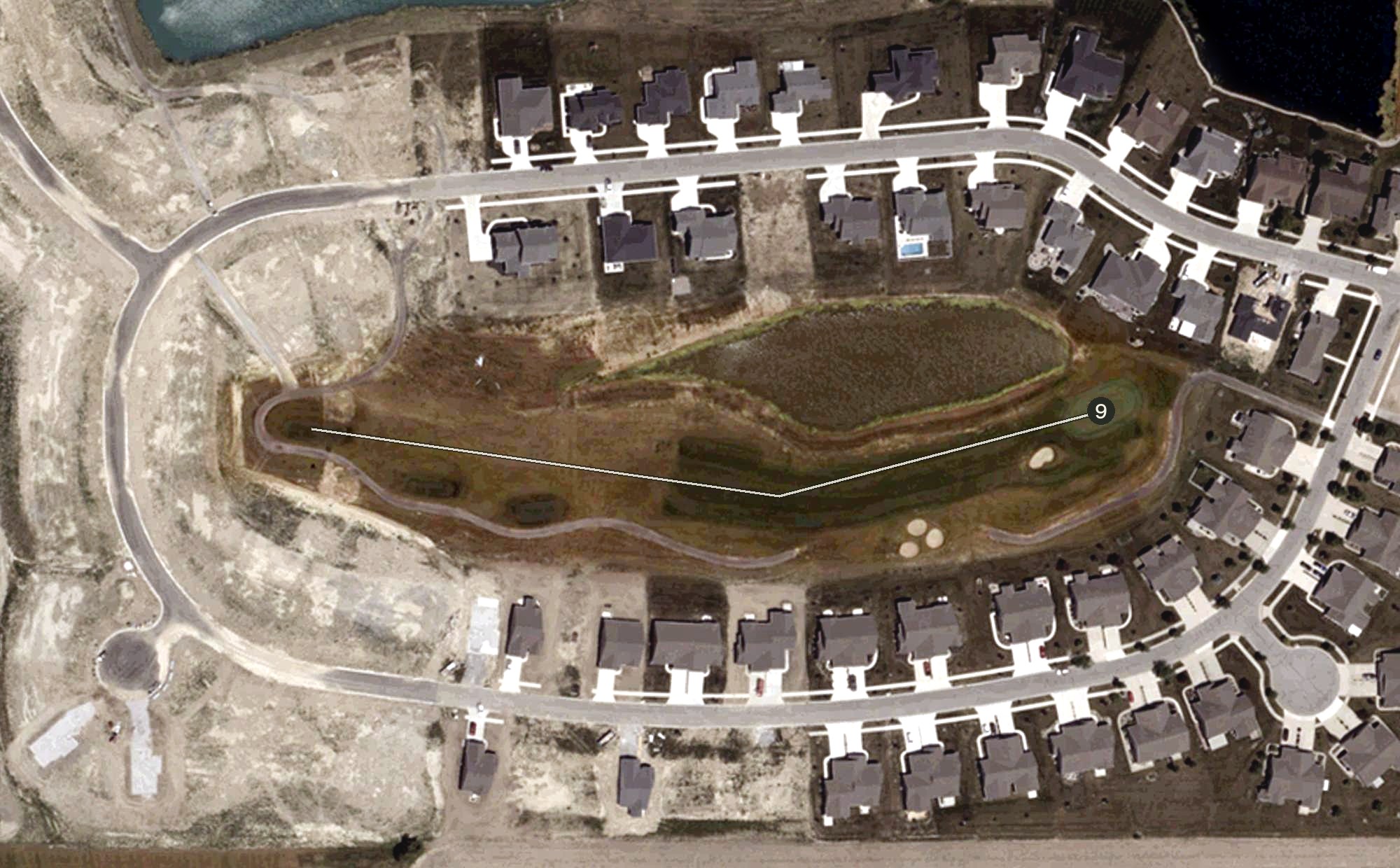 Aerial view of Cross Creek Golf Club, IN