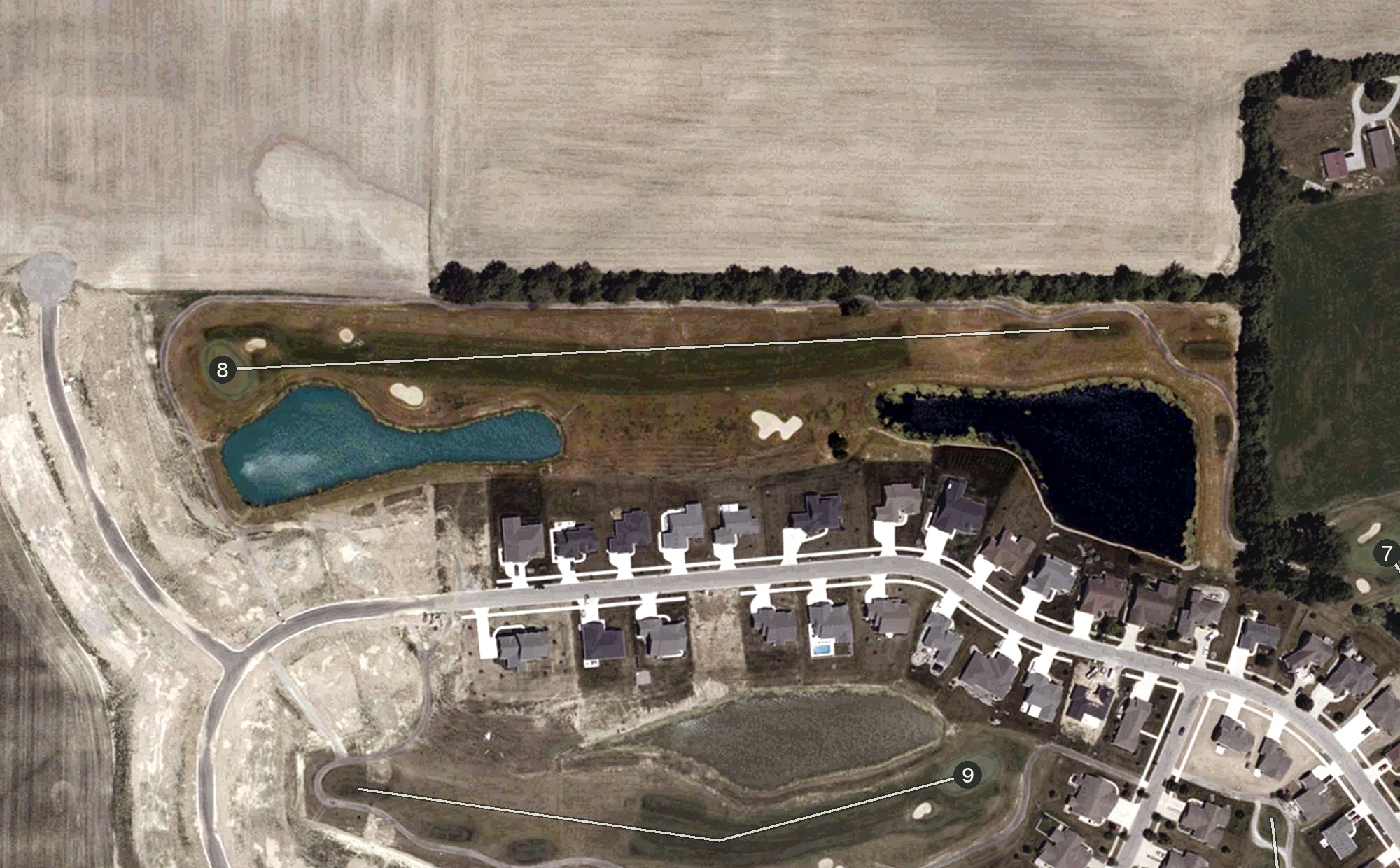 Aerial view of Cross Creek Golf Club, IN