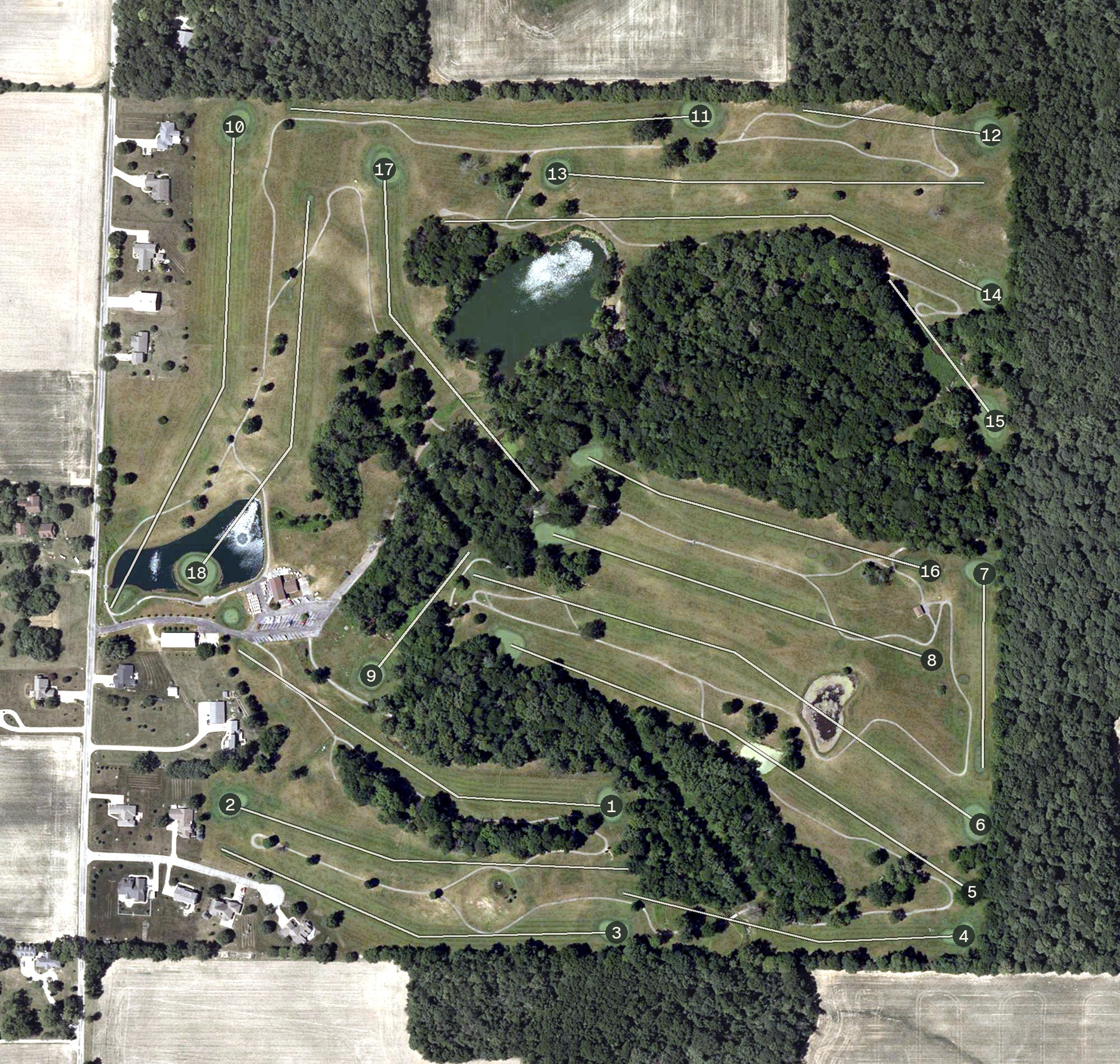 Aerial view of Deer Track Golf, IN