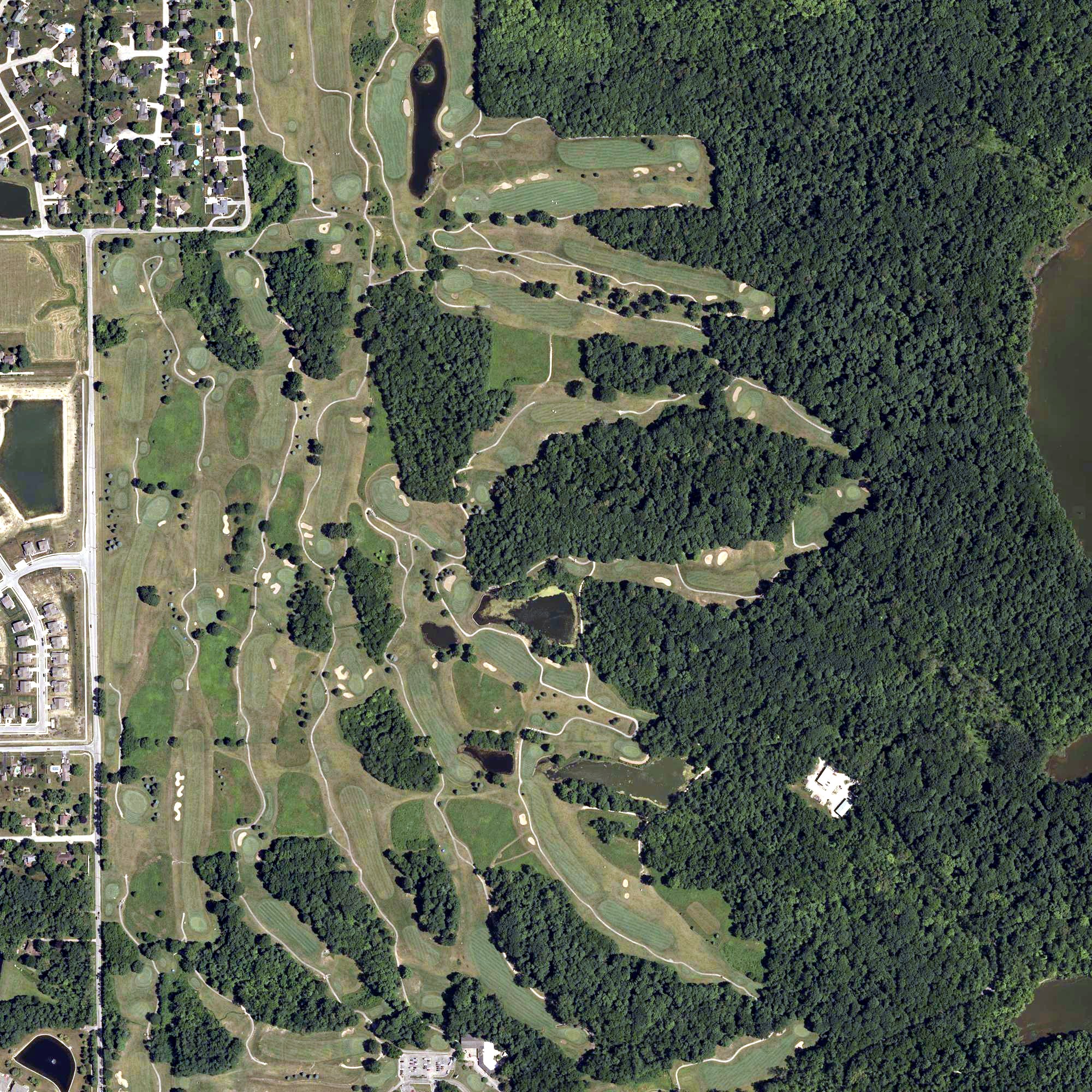 Aerial view of Eagle Creek Golf Club, IN