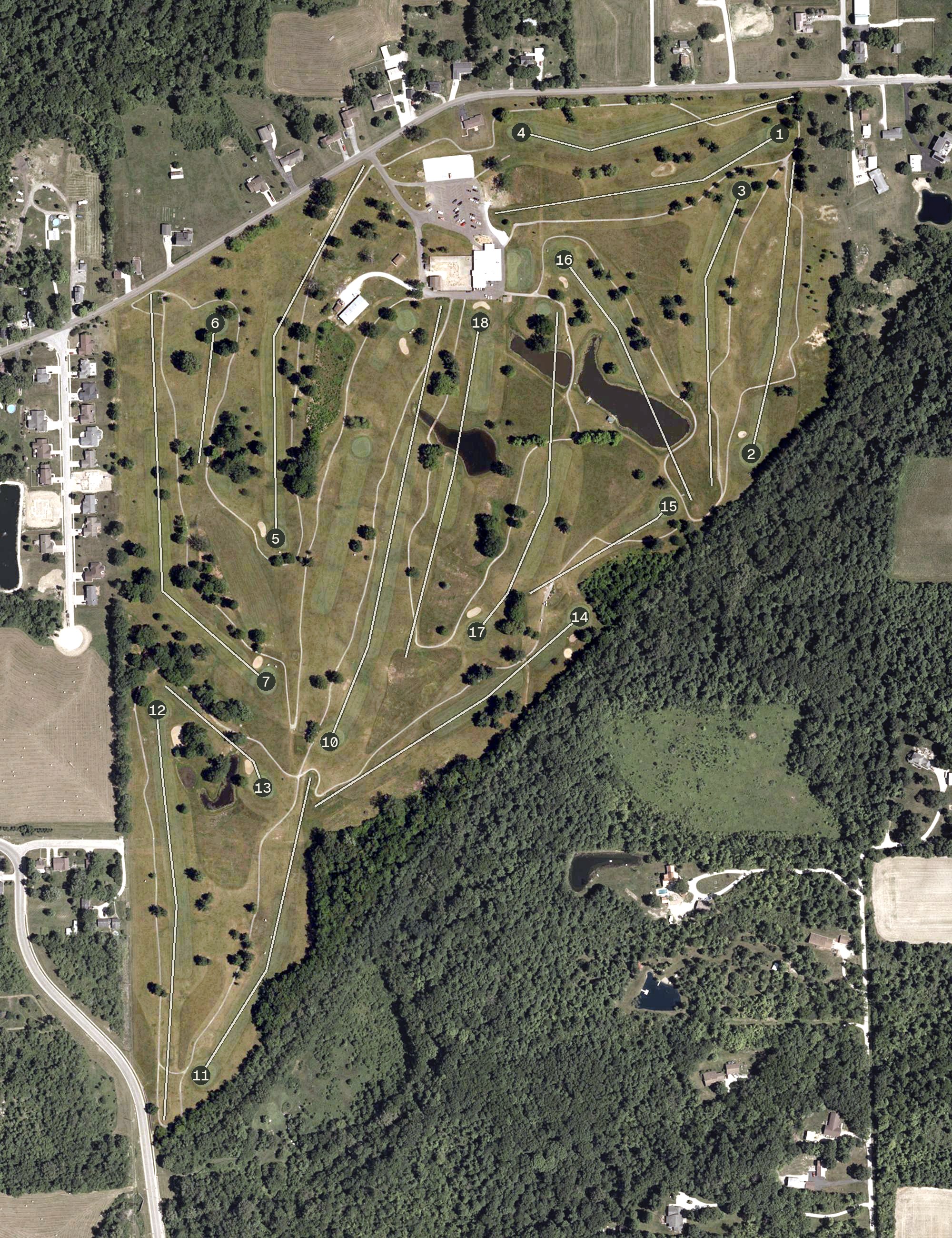 Aerial view of Elks Club Marion IN, IN