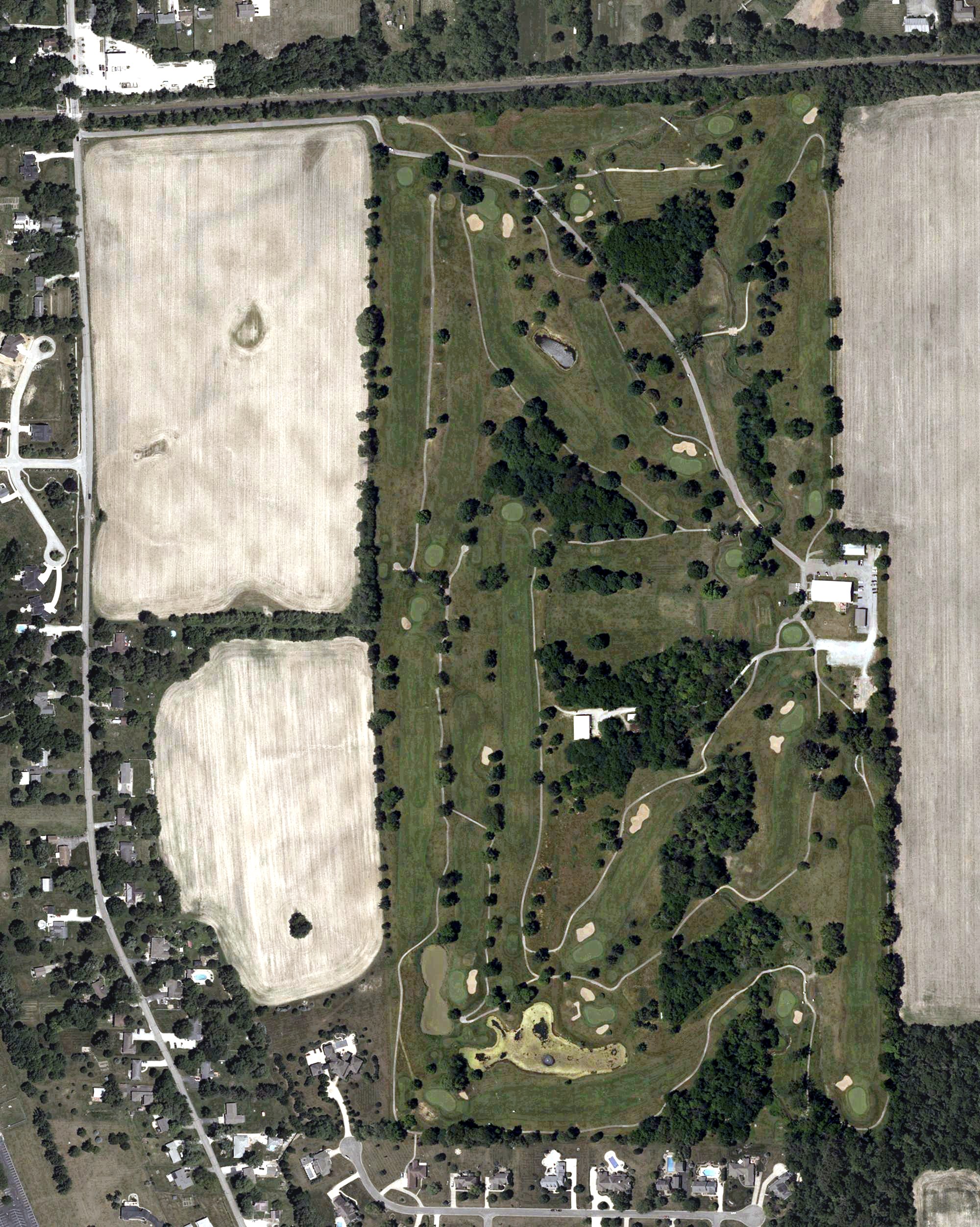 Aerial view of Greenfield Country Club, IN