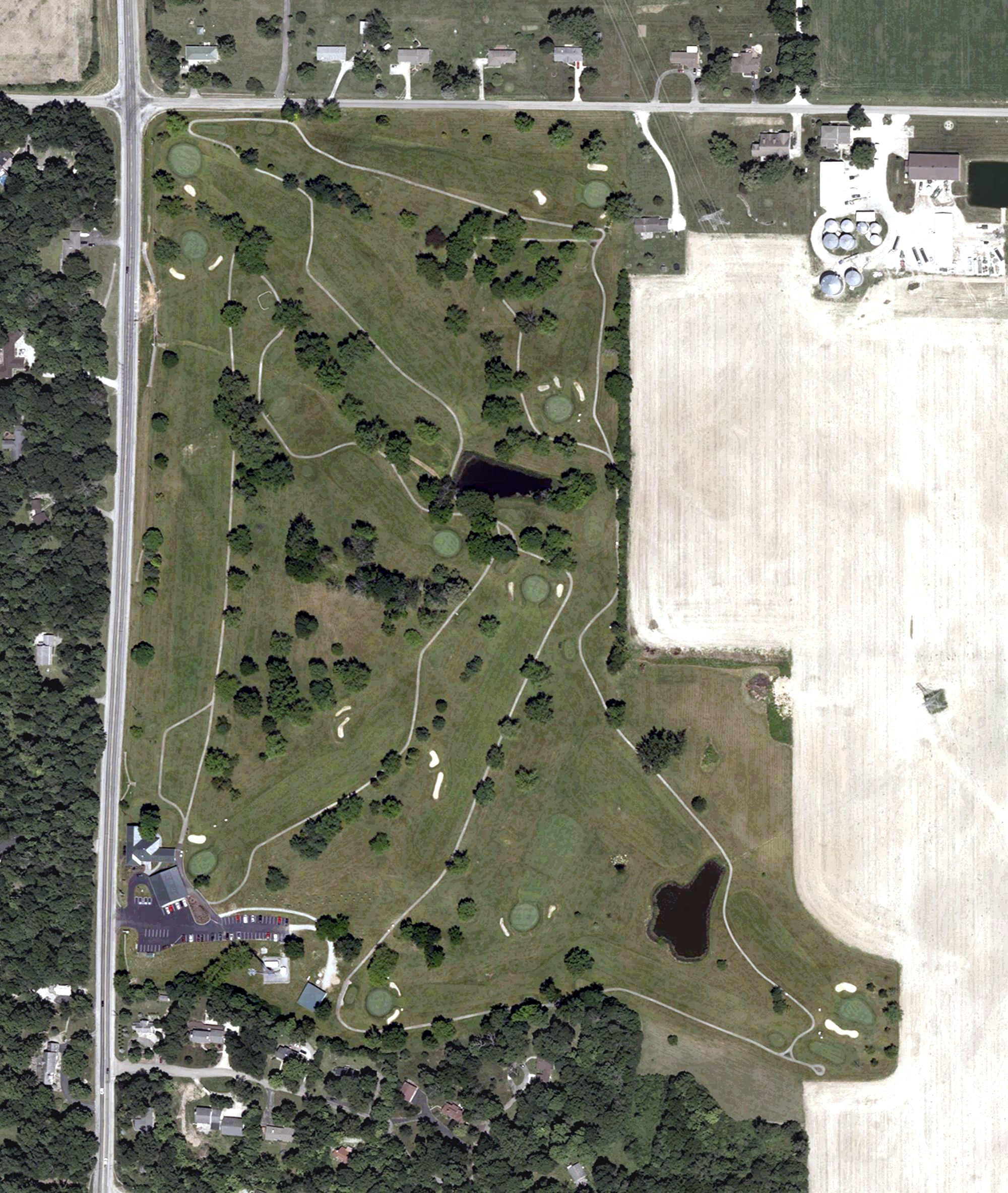 Aerial view of Hartley Hills Country Club, IN