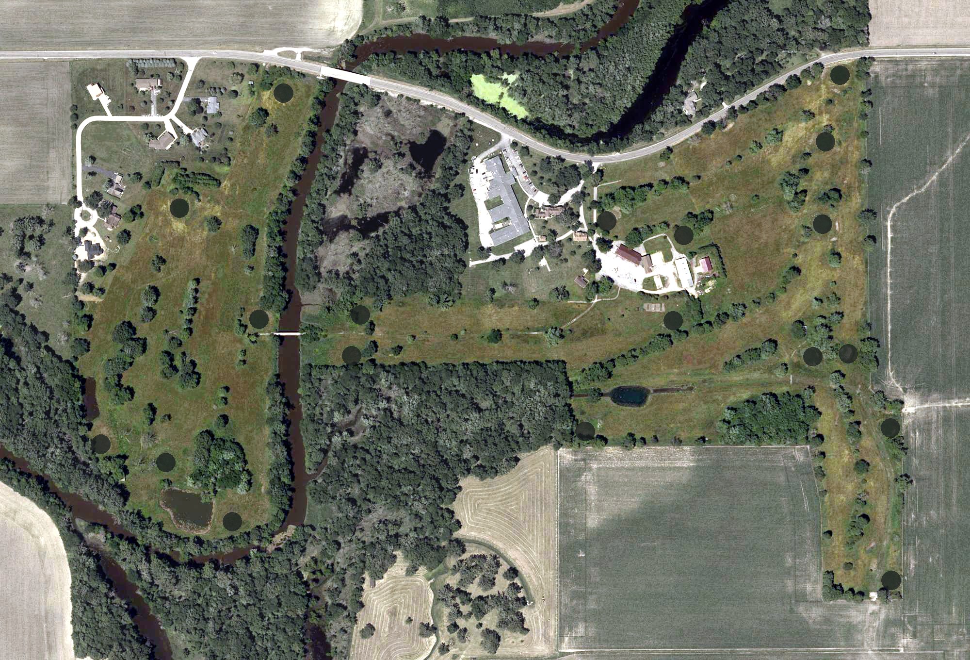 Aerial view of Hazelden Country Club, IN