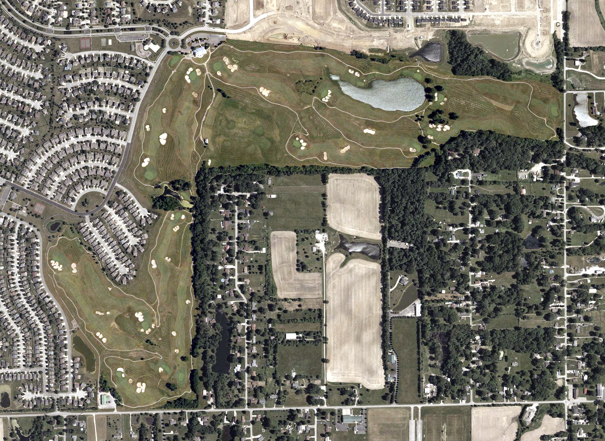 Aerial view of Heartland Crossing Golf Links, IN