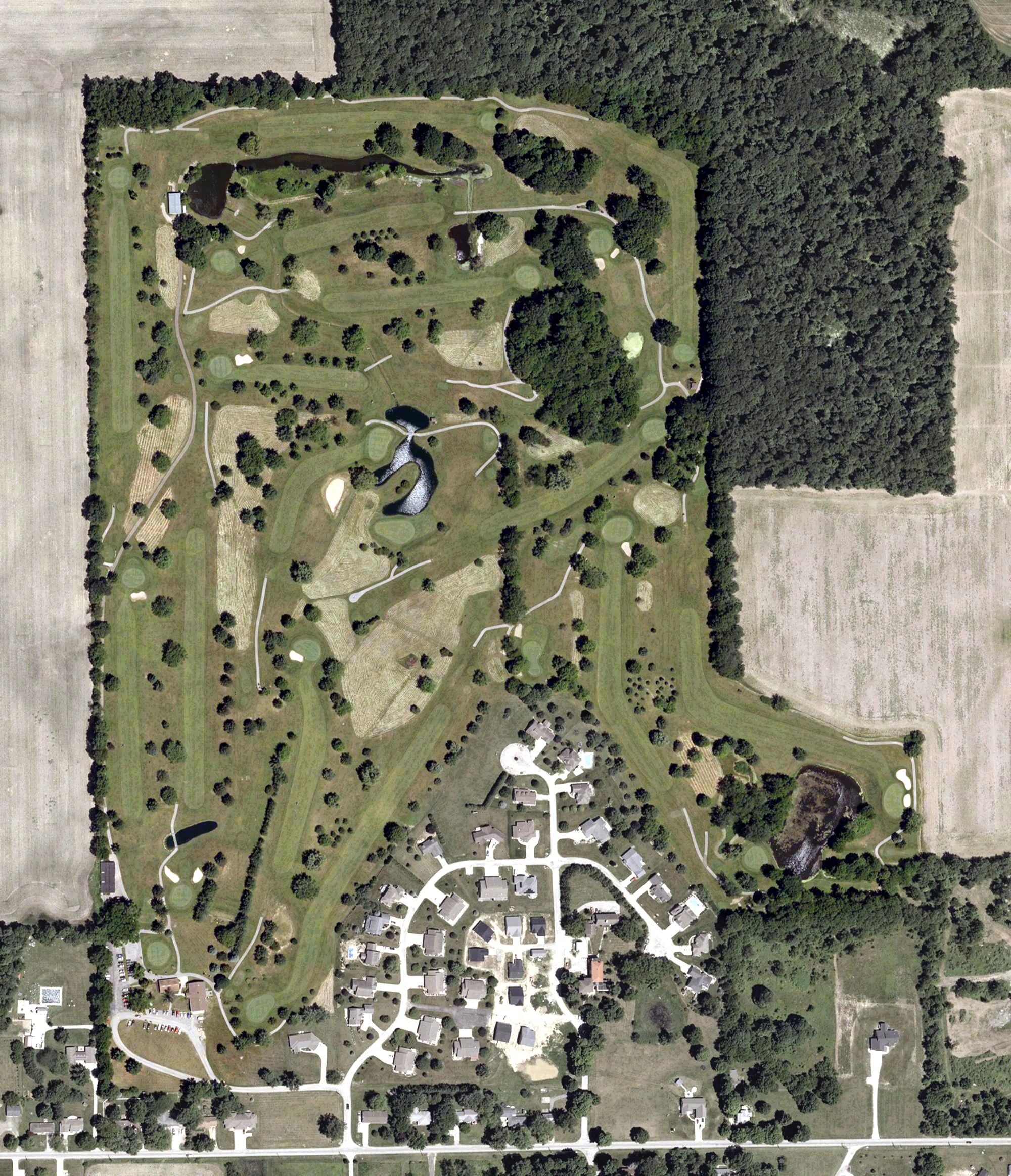 Aerial view of Heron Creek Golf Club, IN