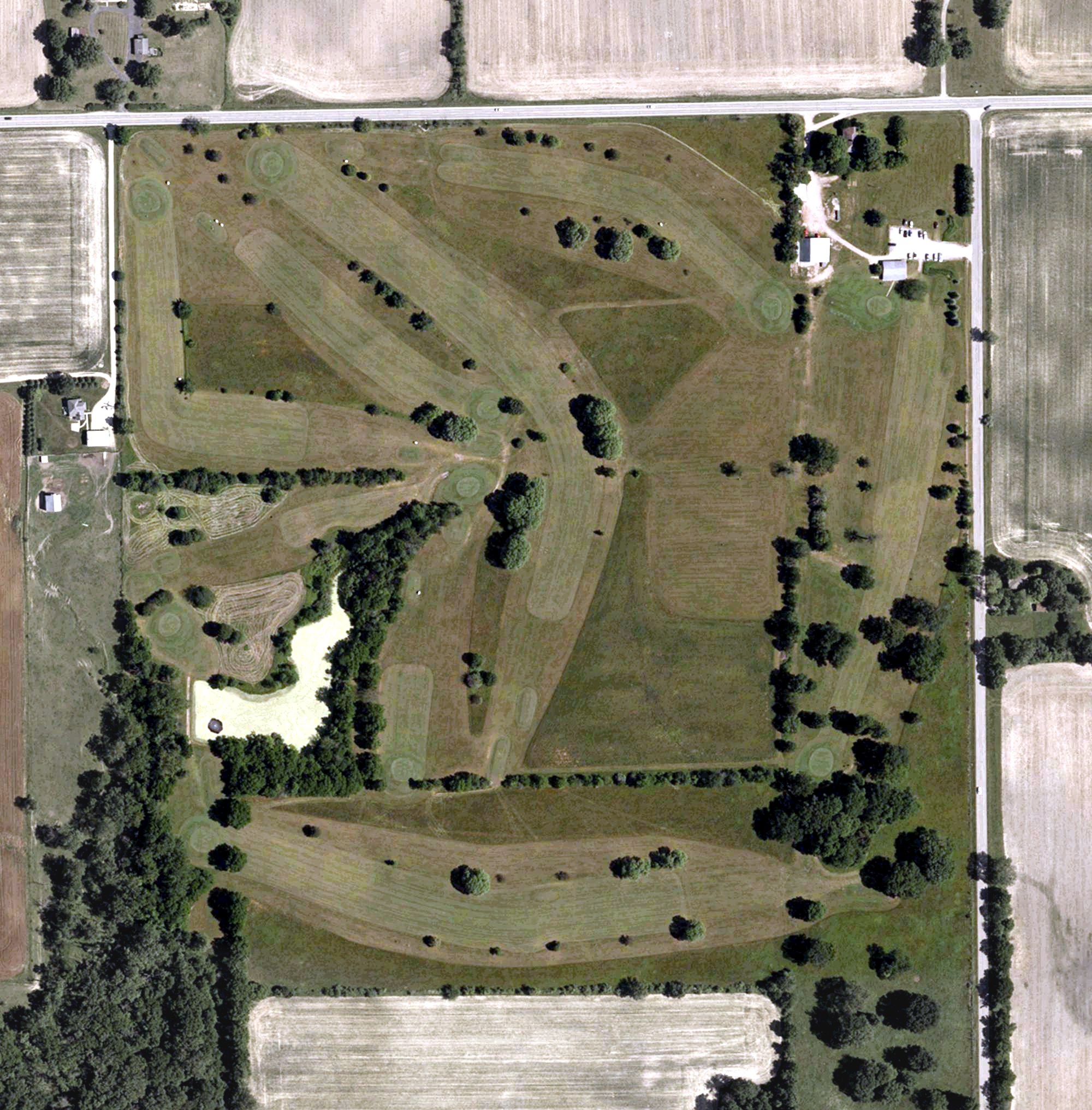 Aerial view of Hickory Bend Golf Course, IN