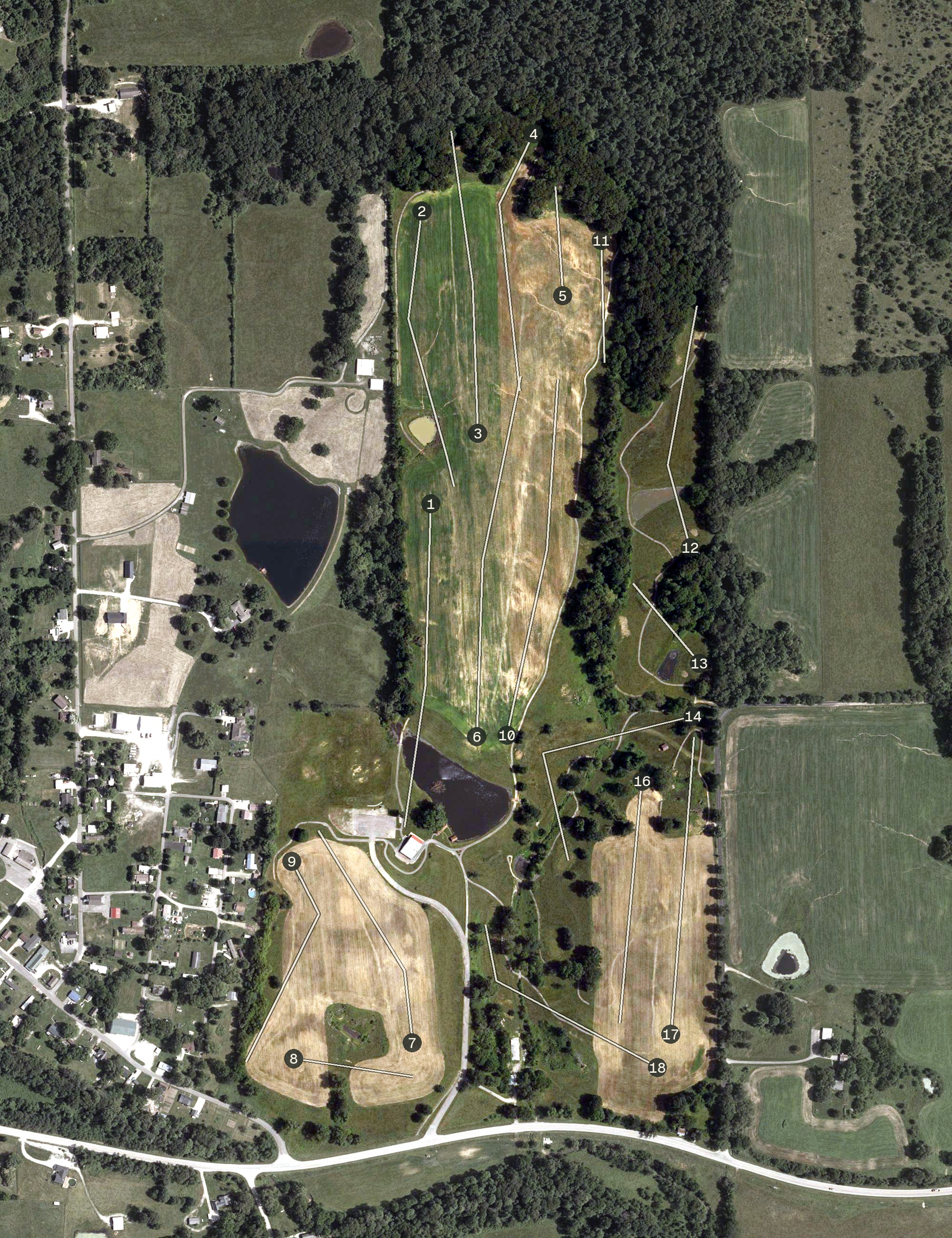 Aerial view of Hidden Hills, IN