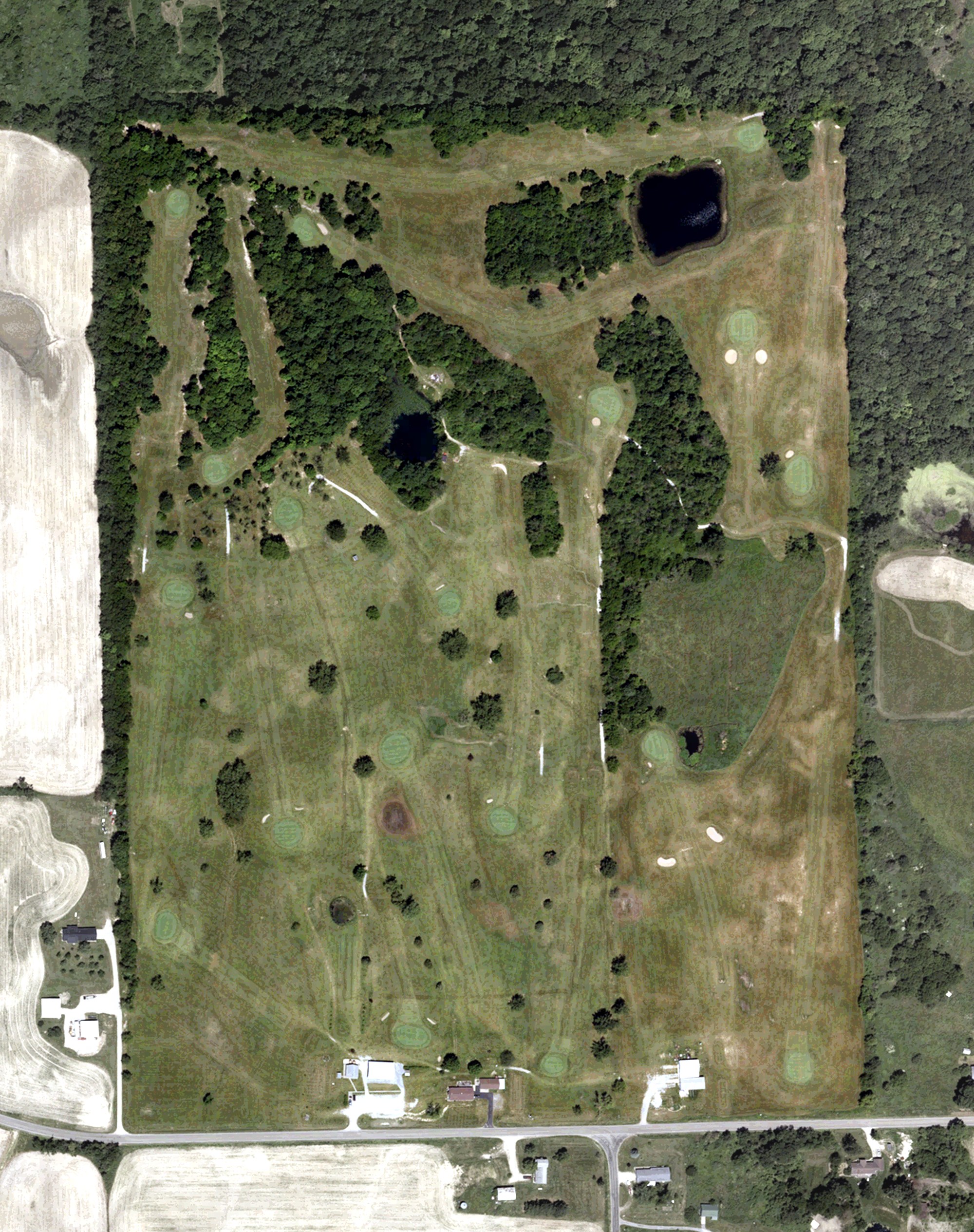 Aerial view of Hidden Valley Golf Course, IN