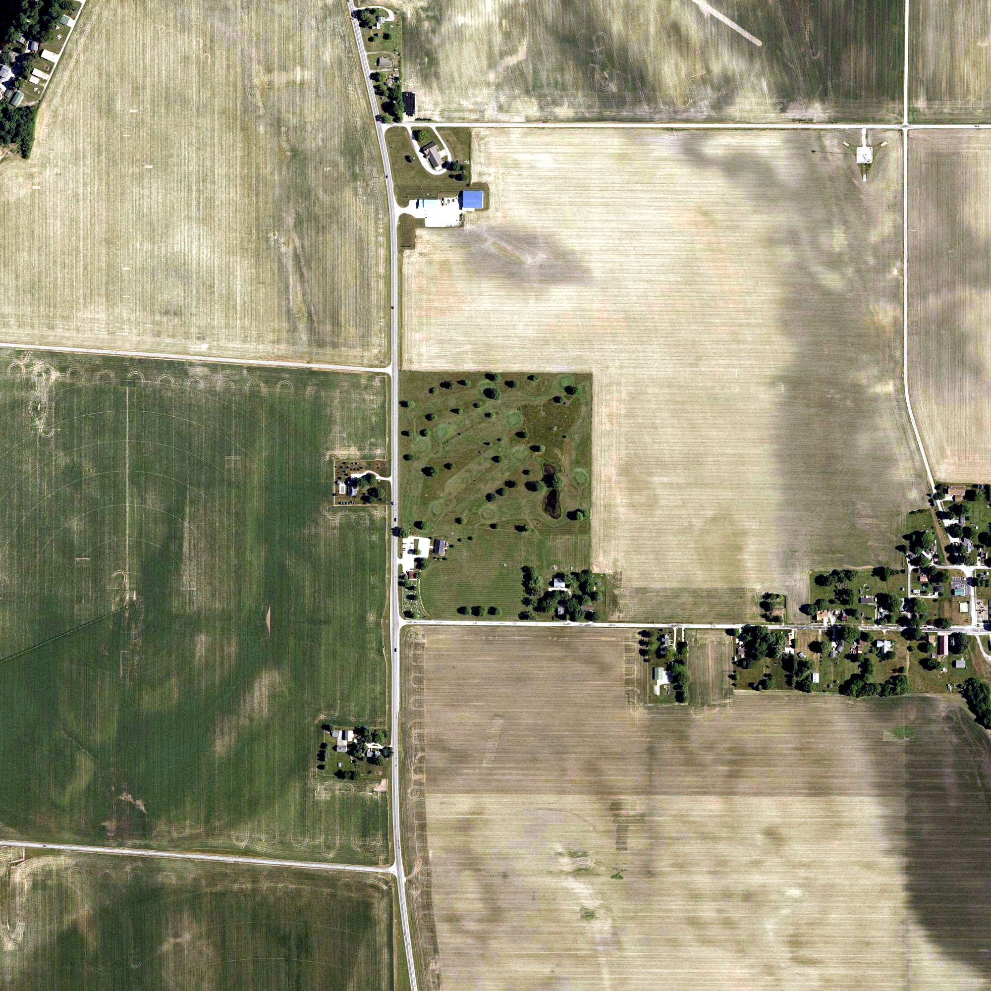 Aerial view of Hollow Acres Golf Center, IN