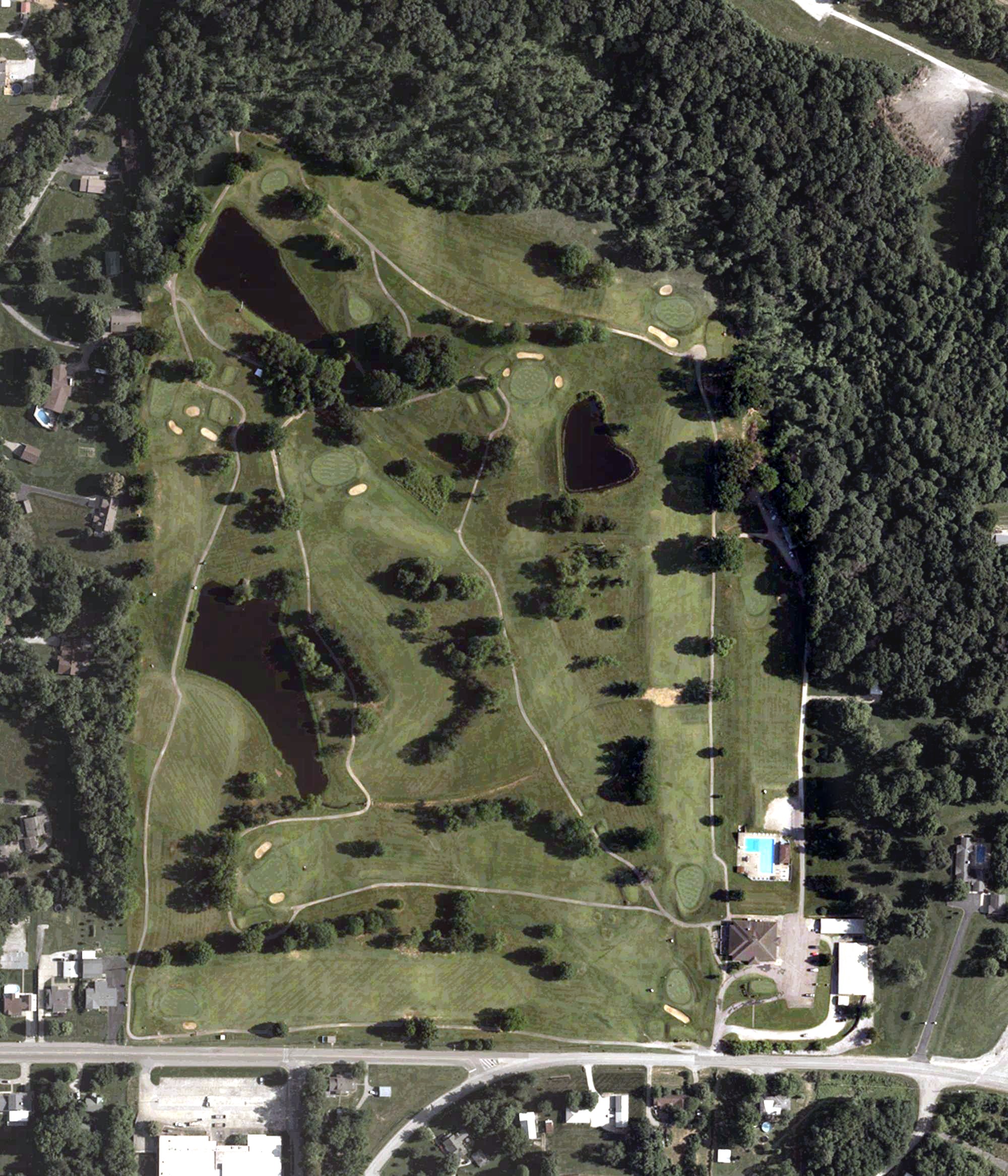 Aerial view of Hoosier Heights Country Club, IN