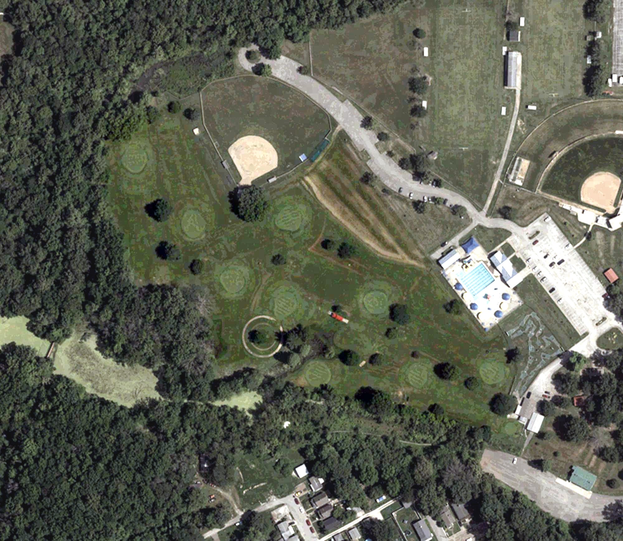 Aerial view of Howell Par 3 Golf Course, IN