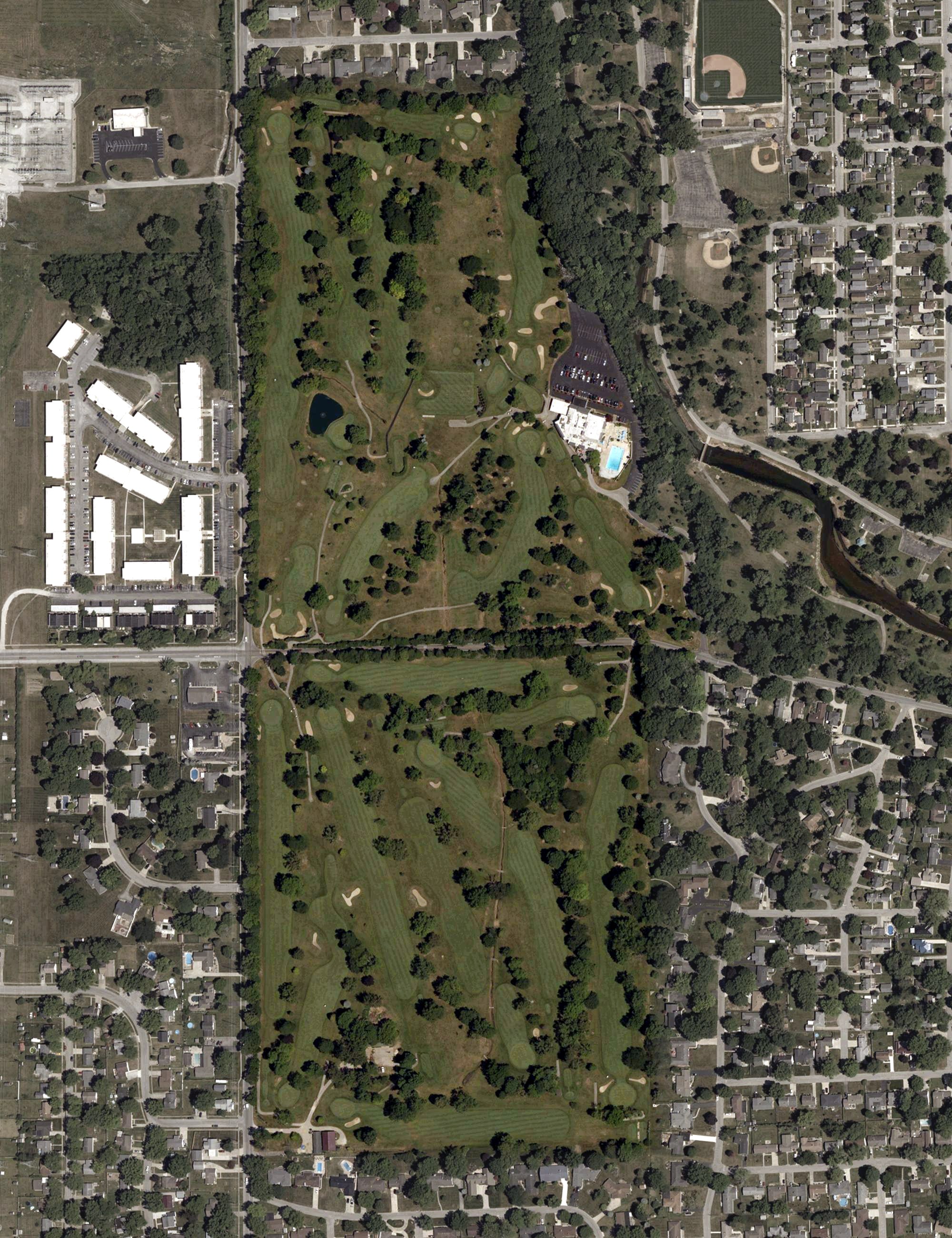 Aerial view of Kokomo Country Club, IN