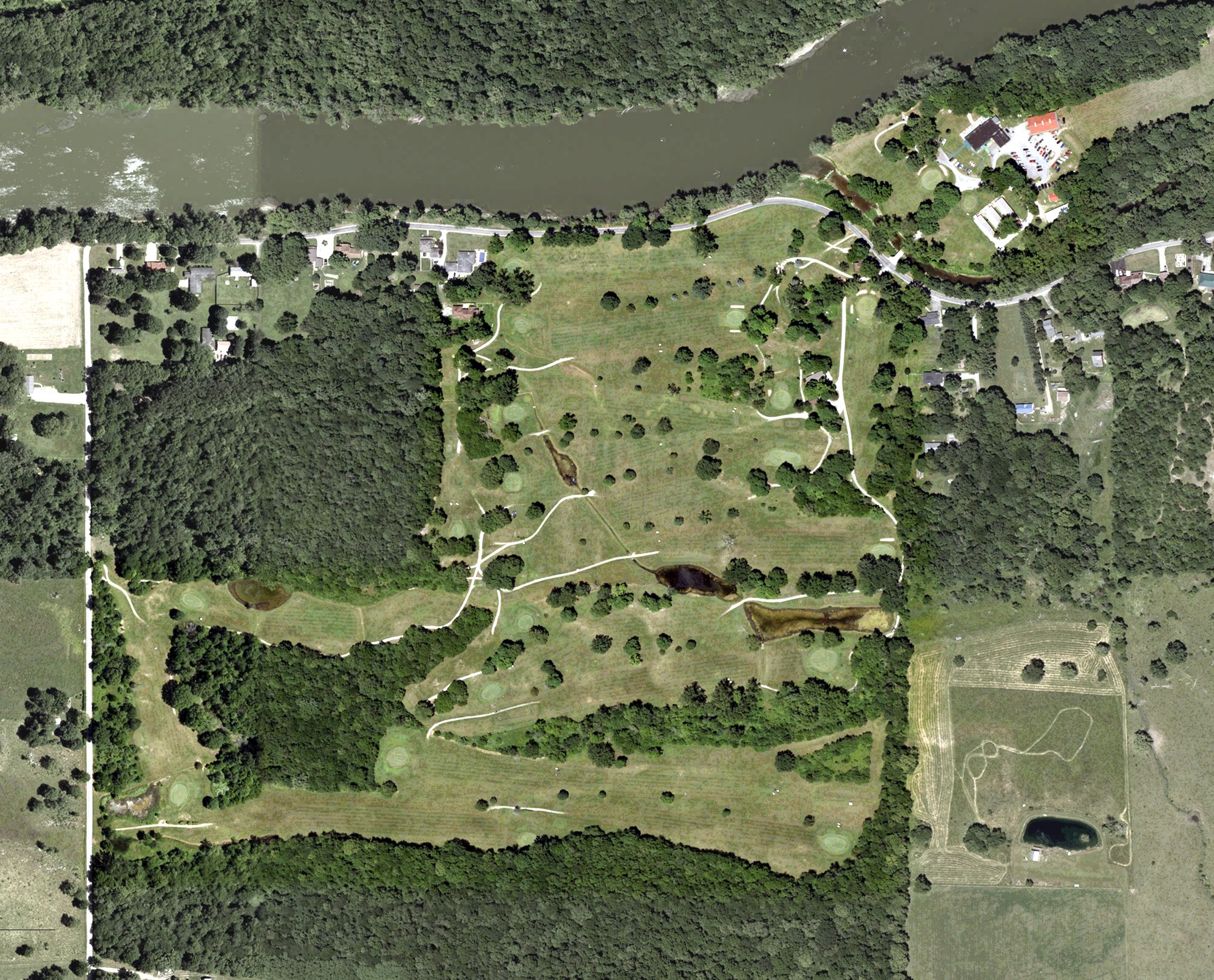 Aerial view of Logansport Country Club, IN