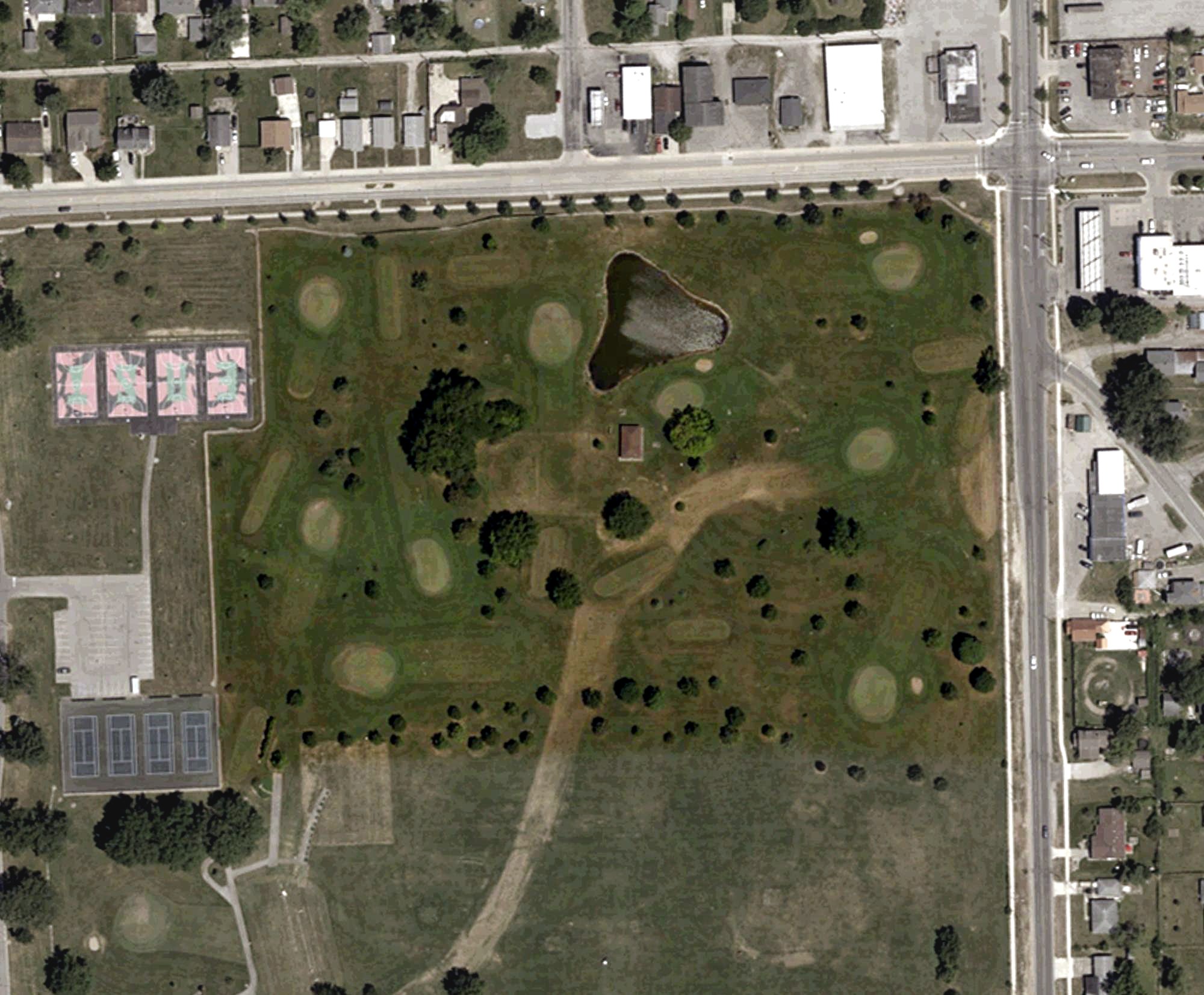 Aerial view of Mad Anthony III's Short Course, IN