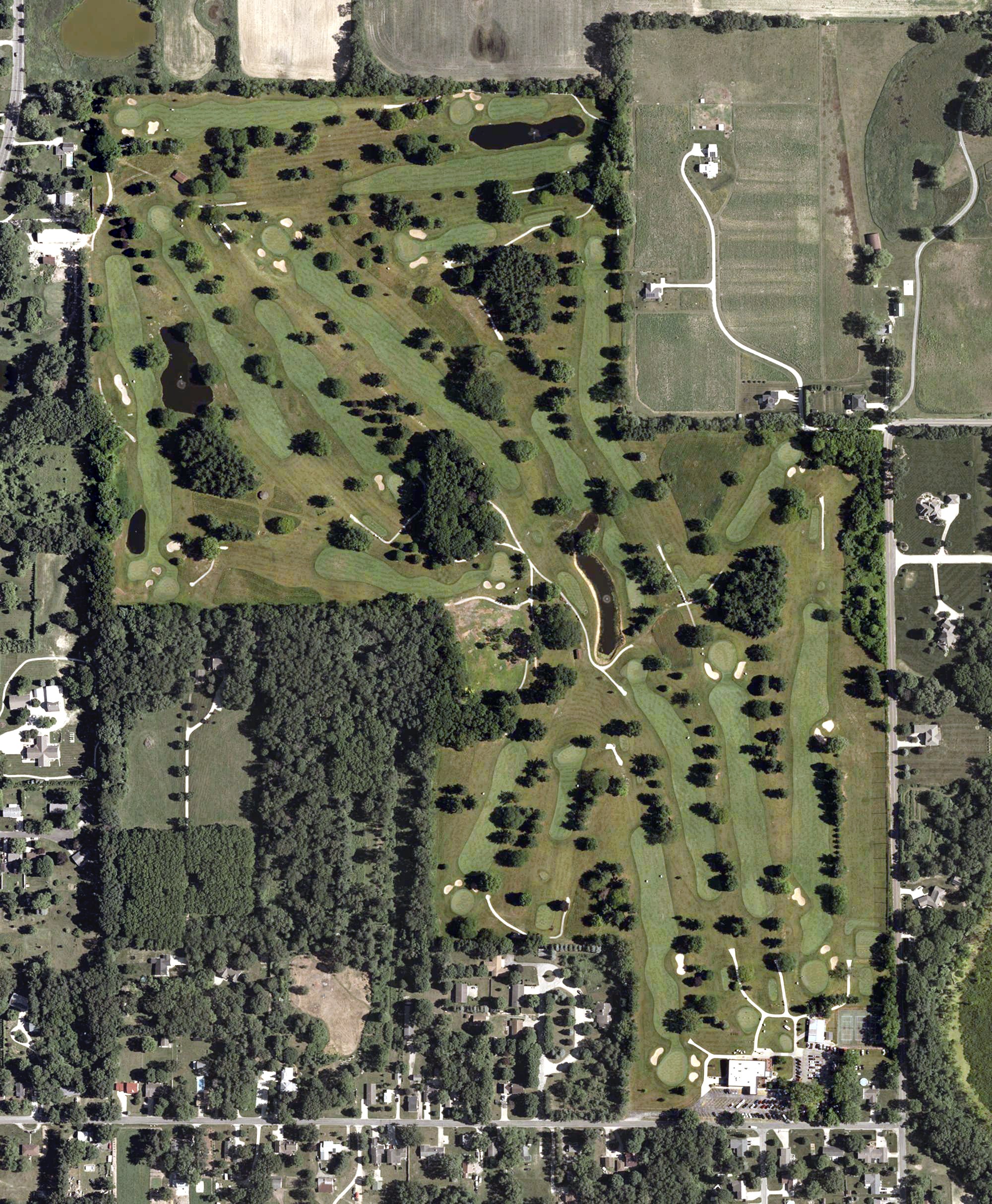 Aerial view of Maplecrest Country Club, IN