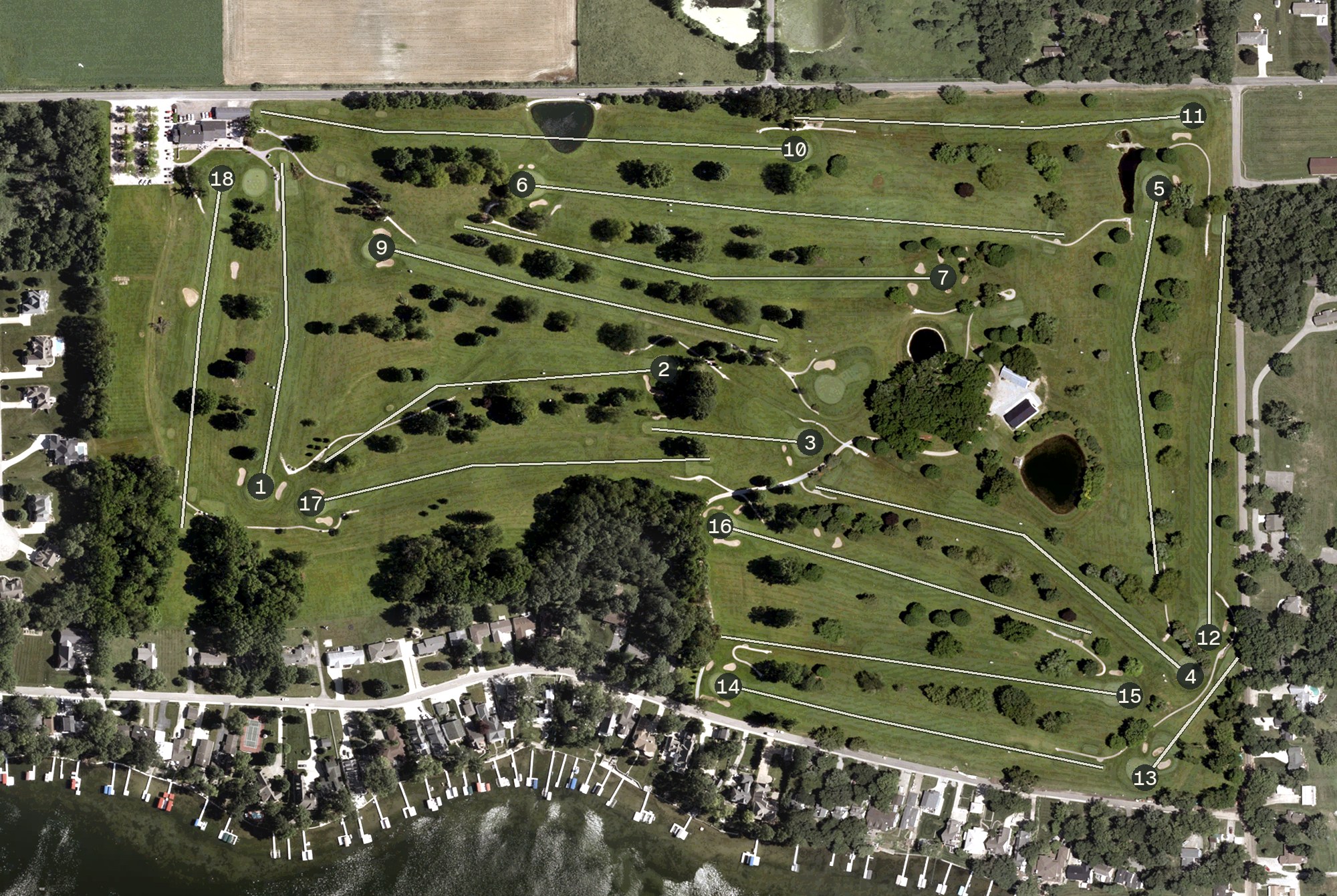 Aerial view of Maxwelton Golf Club, IN