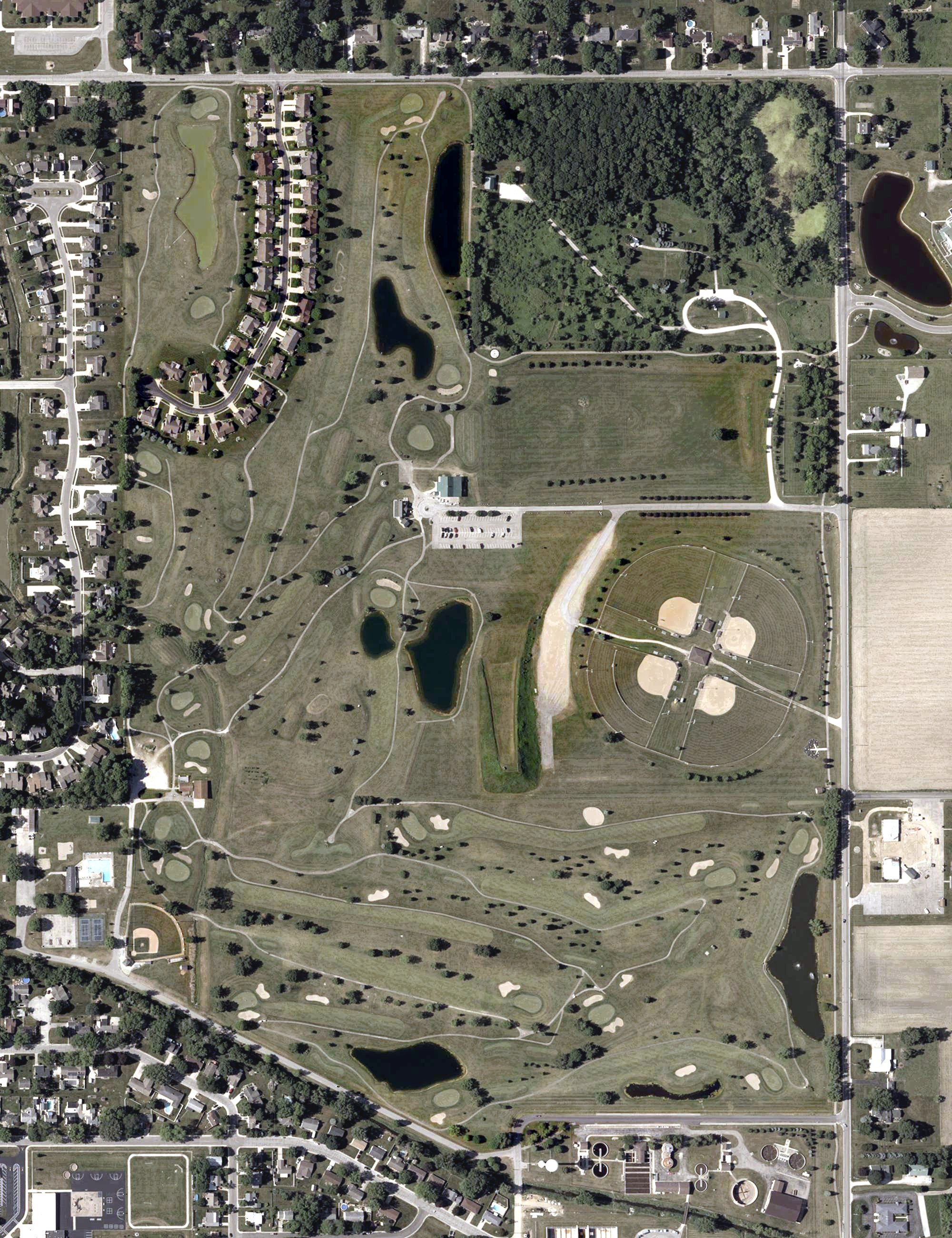 Aerial view of McCormick Creek Golf Course, IN