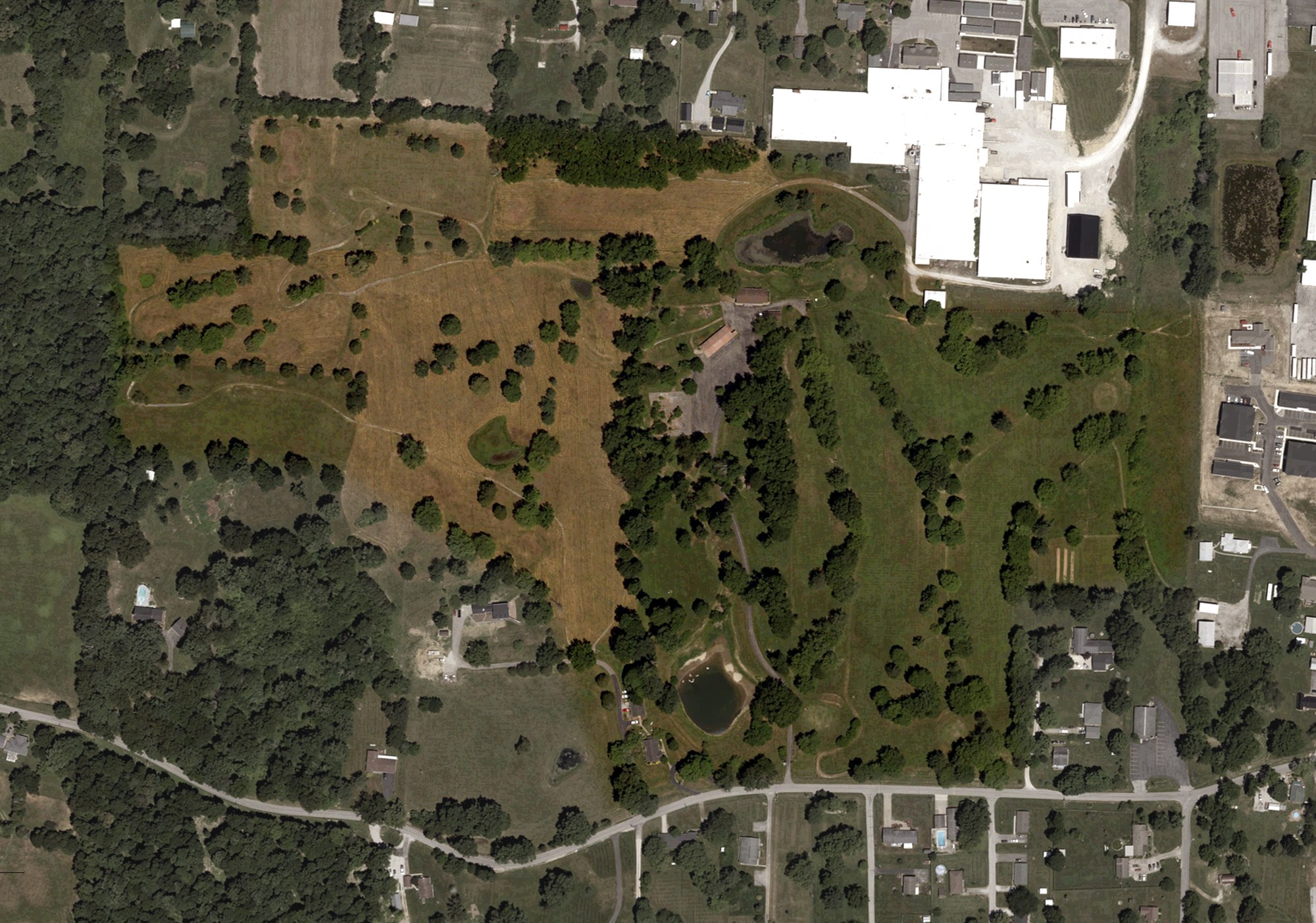 Aerial view of New Salisbury Golf Course, IN