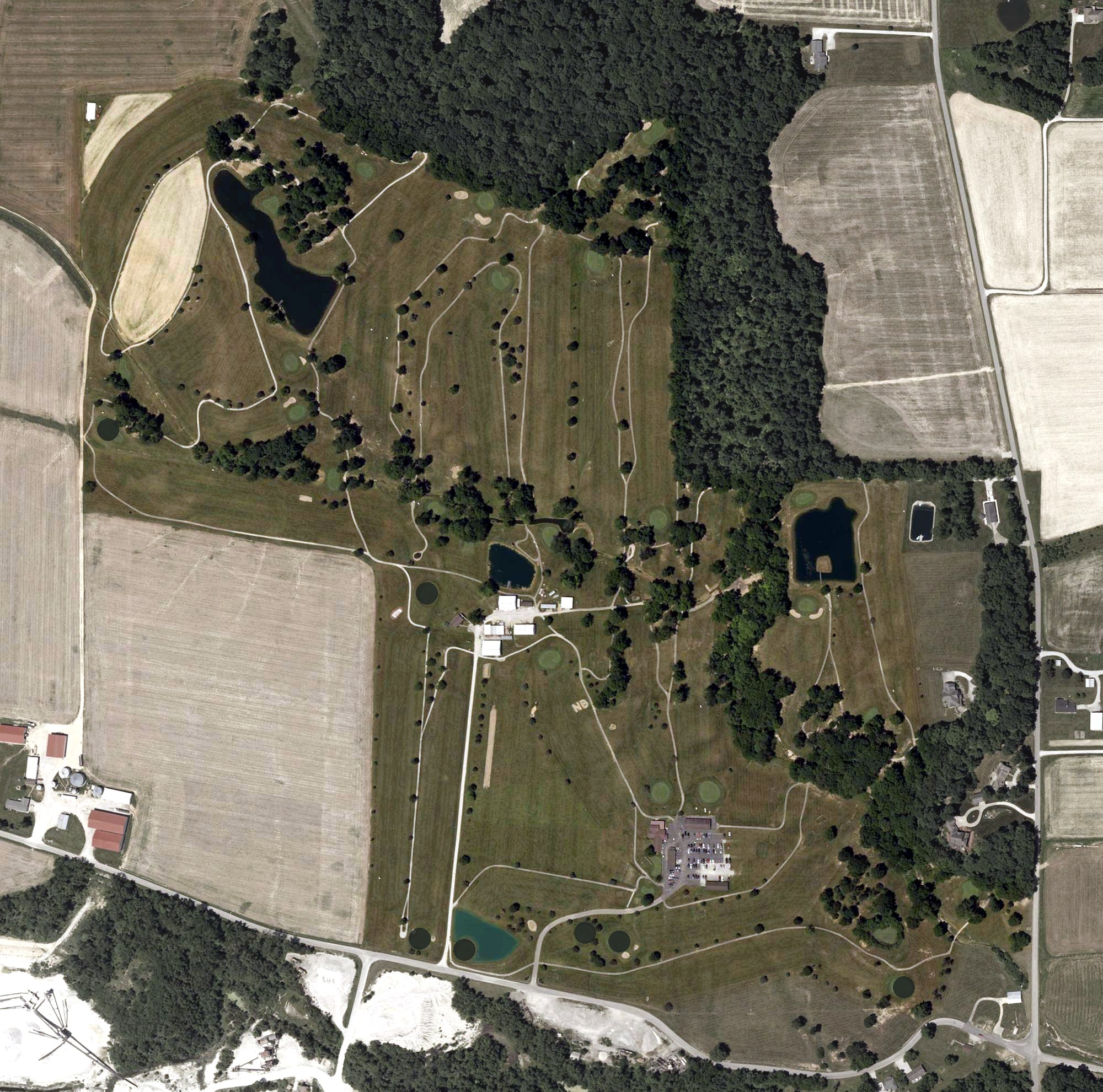 Aerial view of North Branch Golf Course, IN