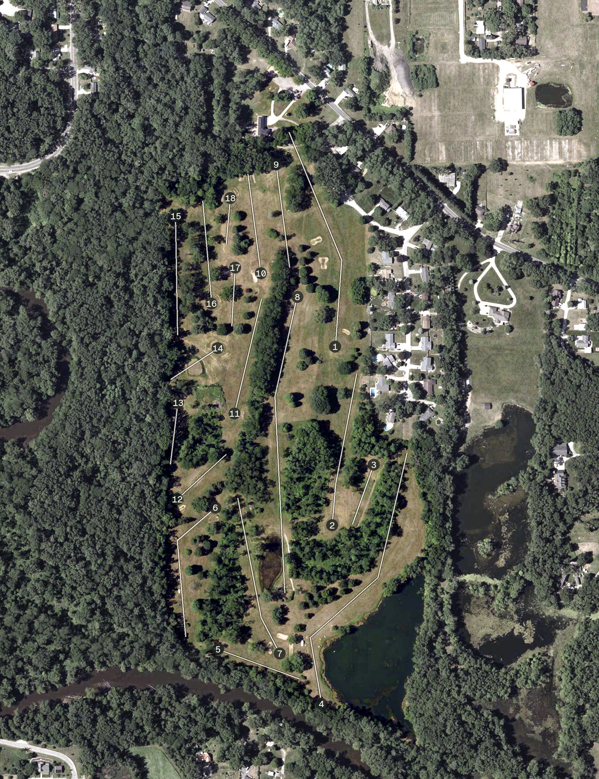 Aerial view of Old Orchard GC, IN