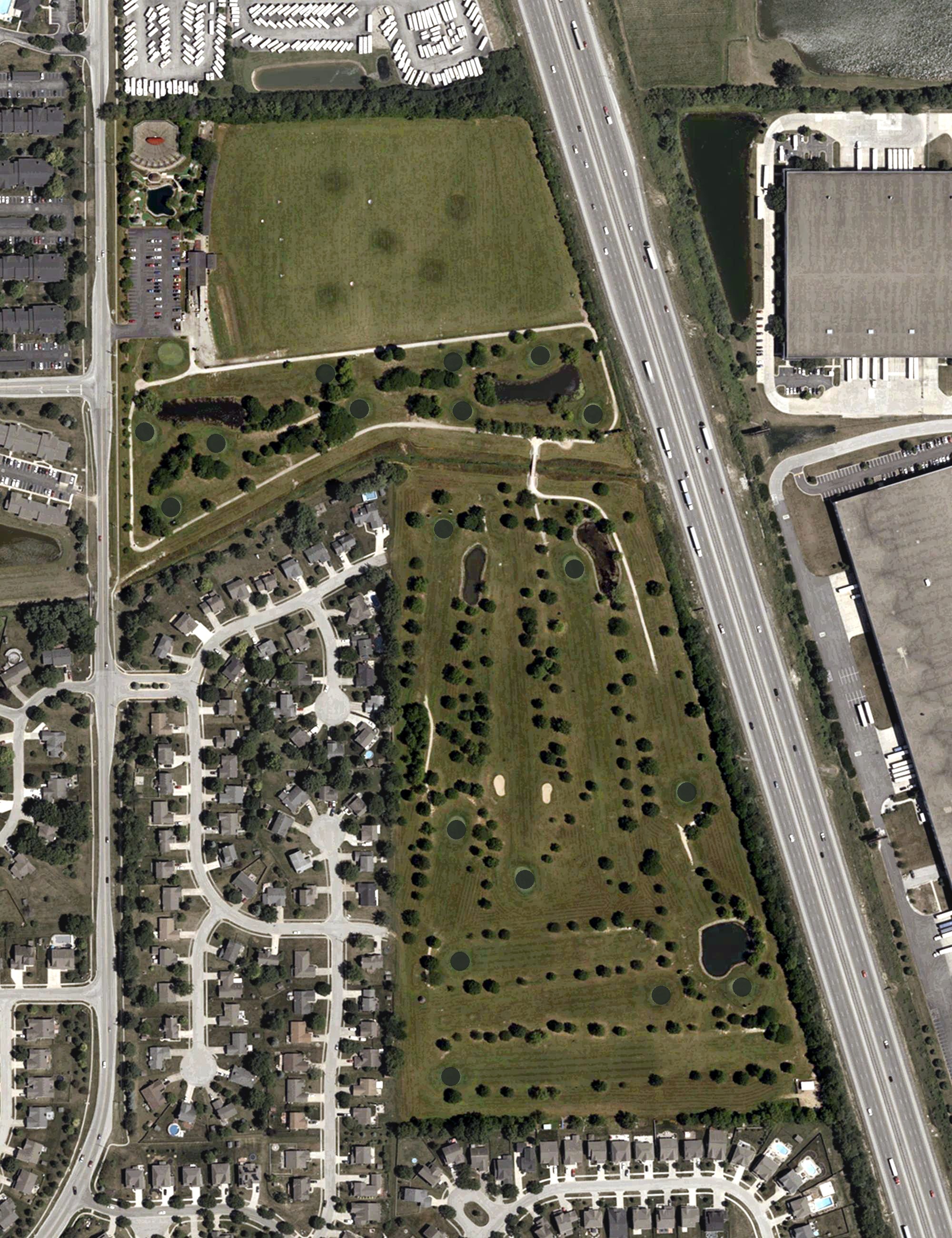 Aerial view of Otte Golf & Family Fun Center, IN