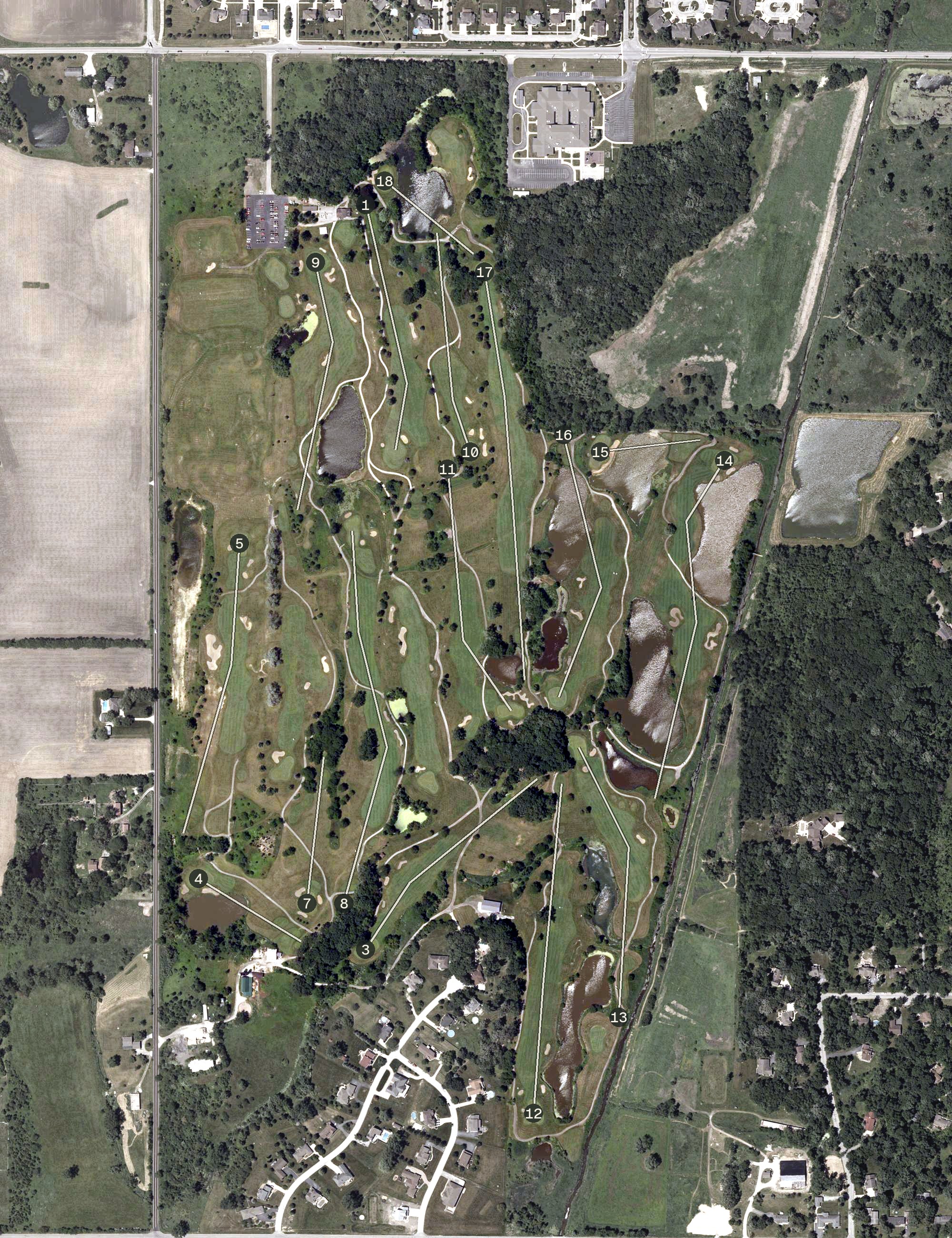 Aerial view of Palmira Golf Club, IN