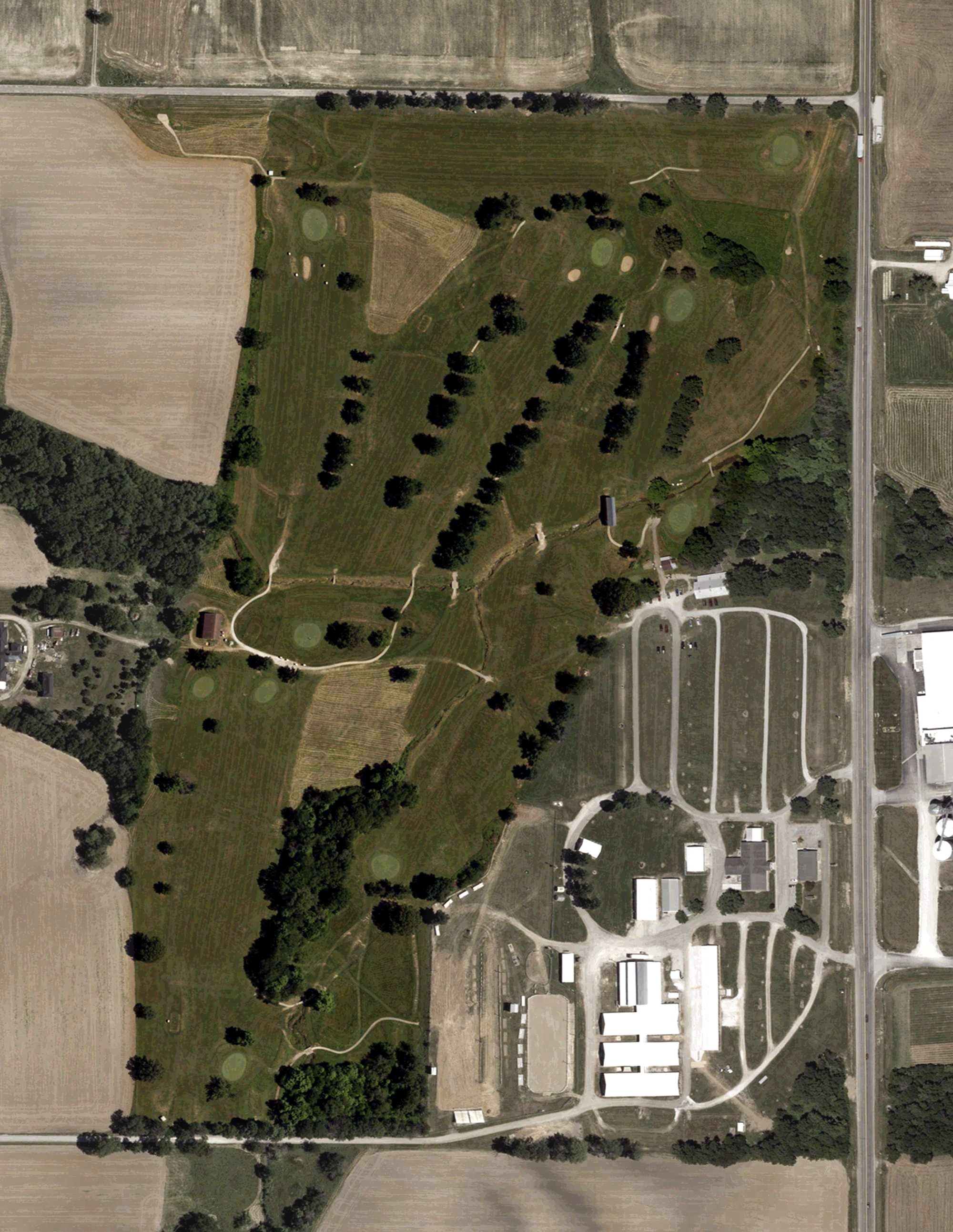 Aerial view of Parke County Golf Course, IN