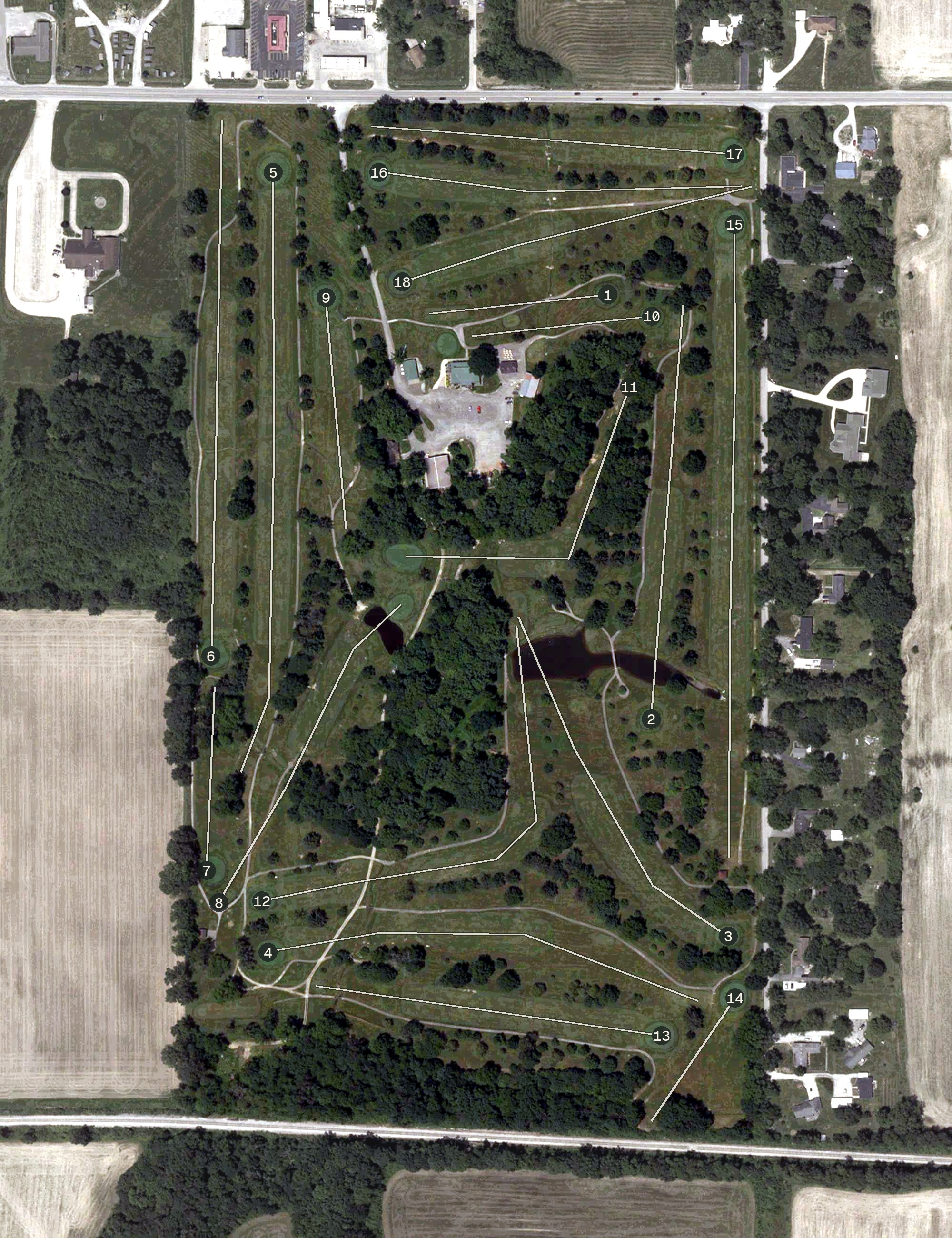 Aerial view of Phil Harris Golf Course, IN