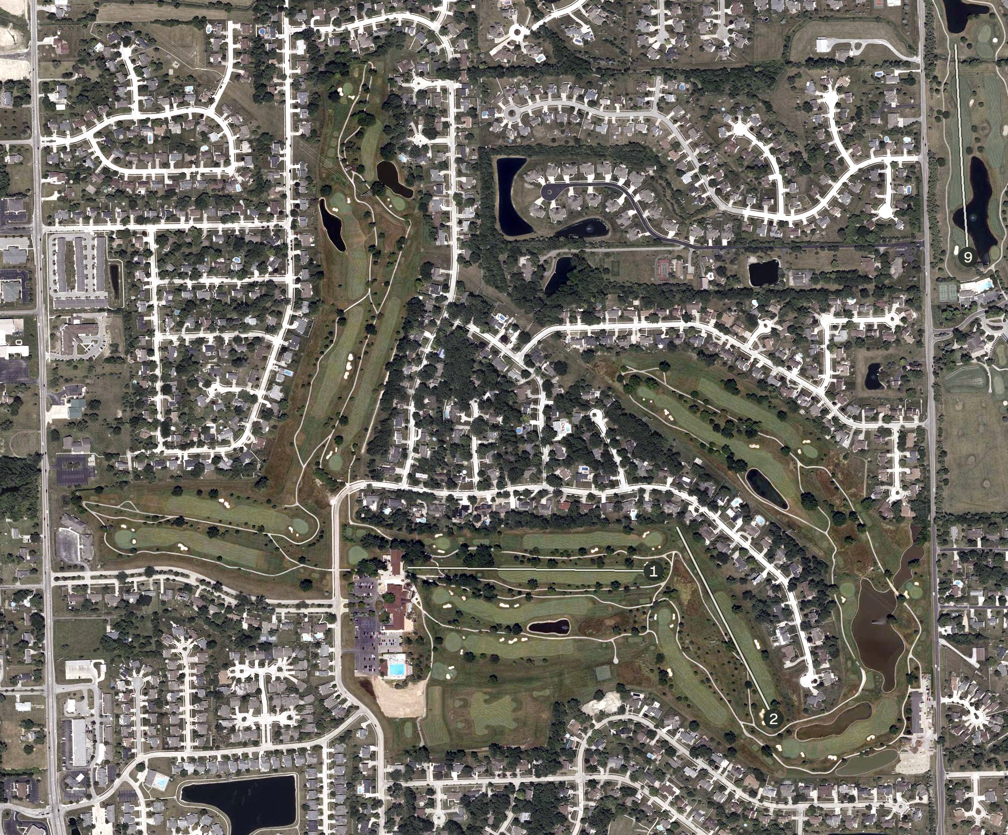 Aerial view of Pine Valley Country Club, IN