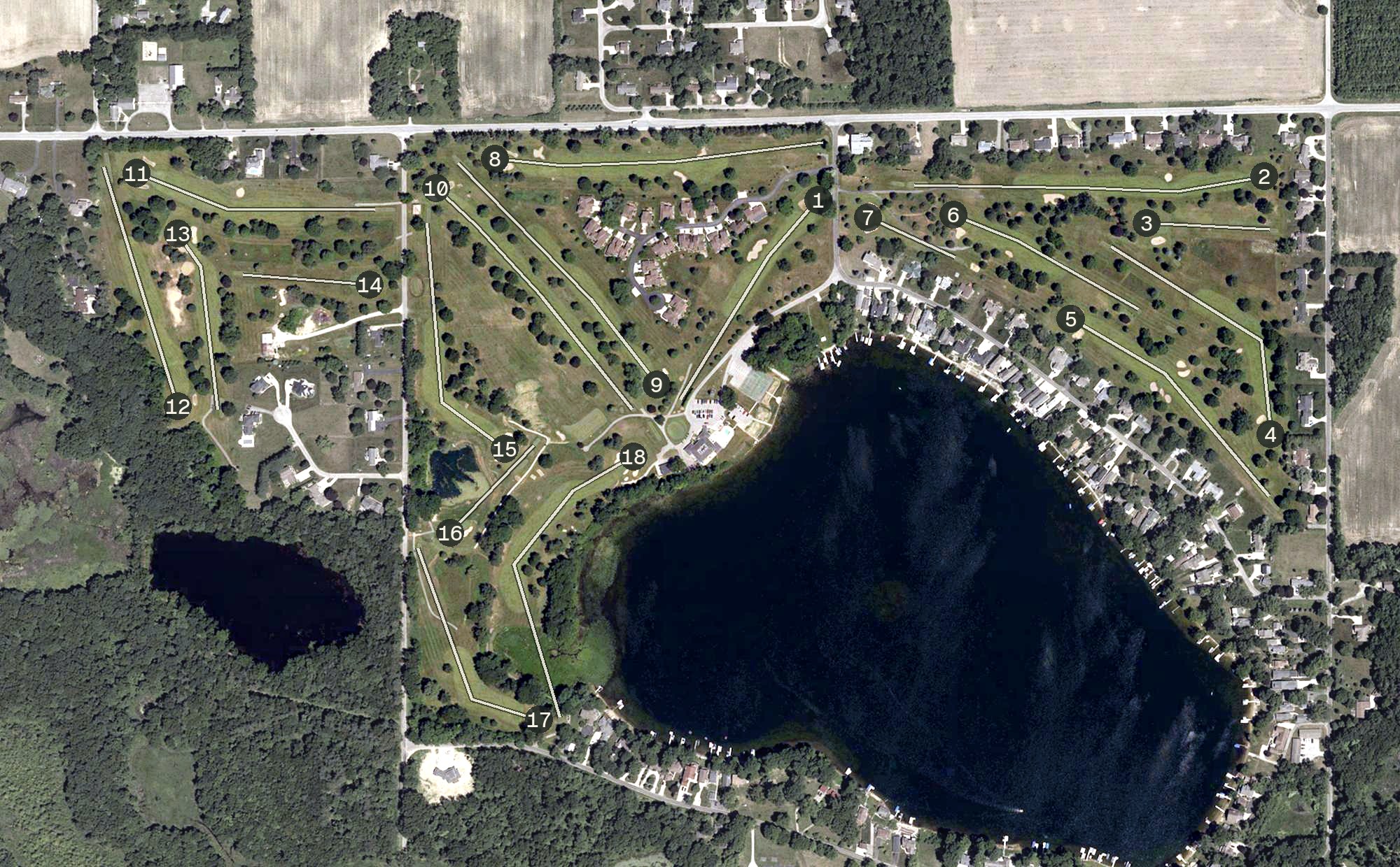 Aerial view of Plymouth Country Club, IN