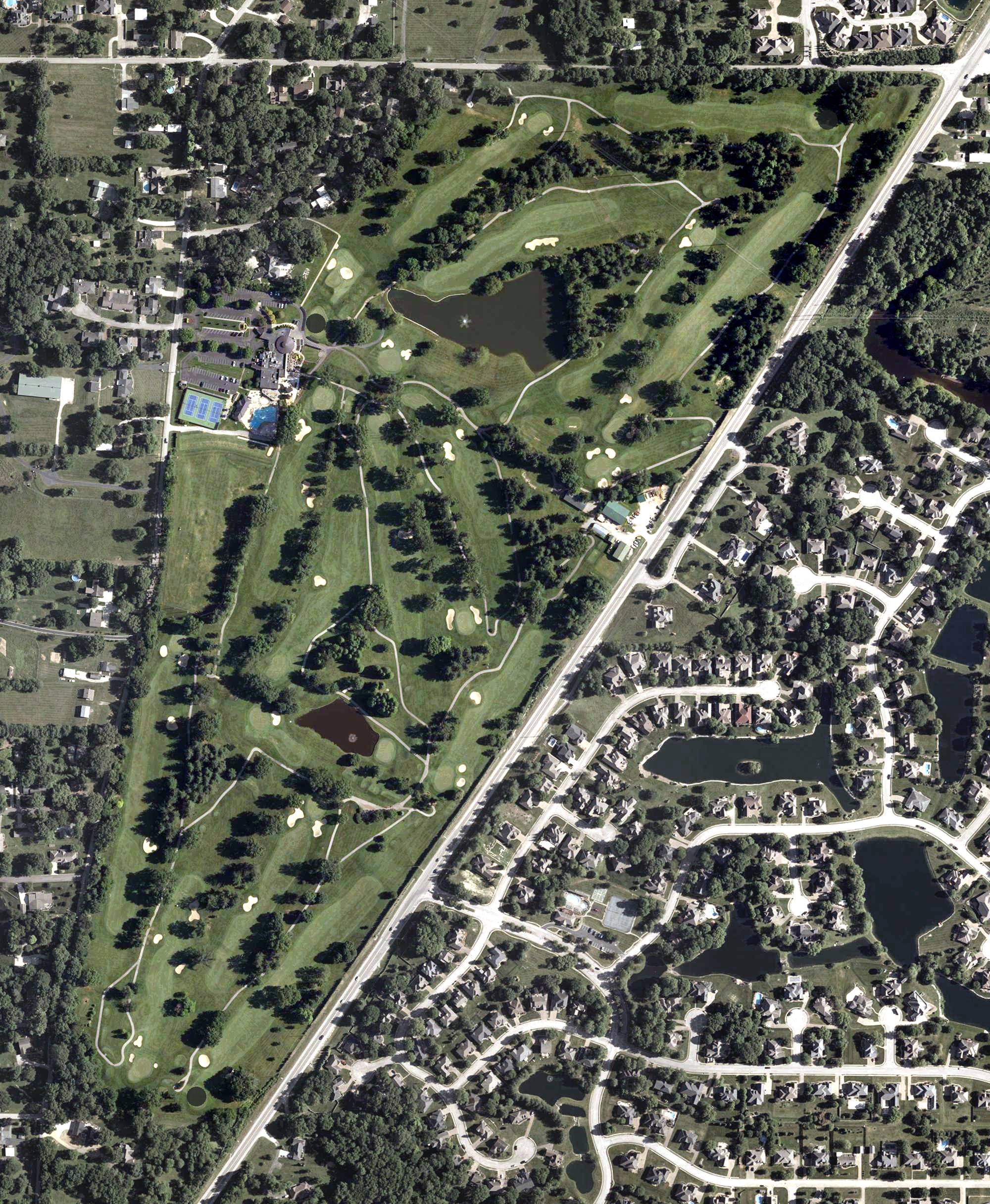 Aerial view of Rolling Hills Country Club, IN