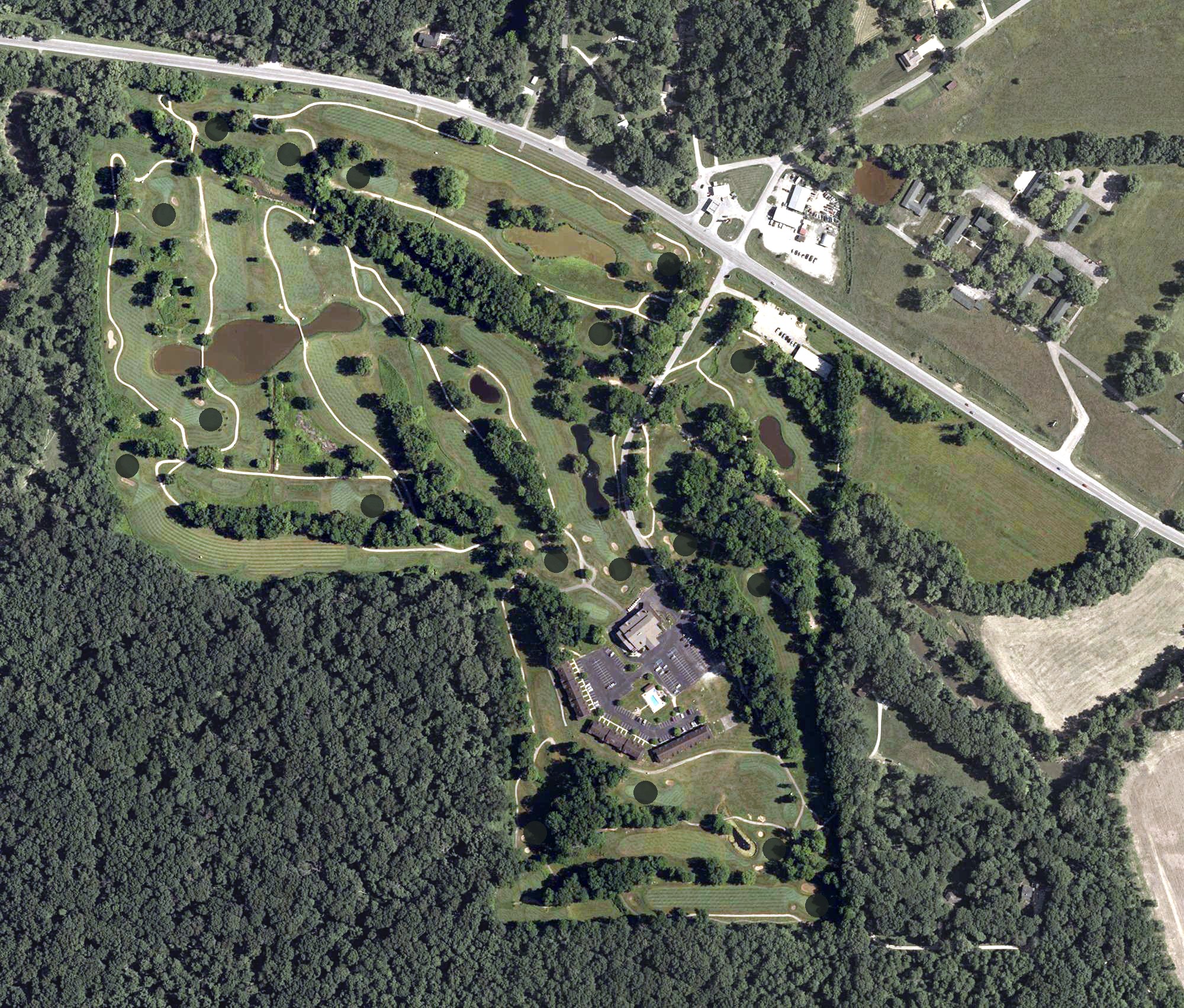 Aerial view of Salt Creek Golf Resort, IN
